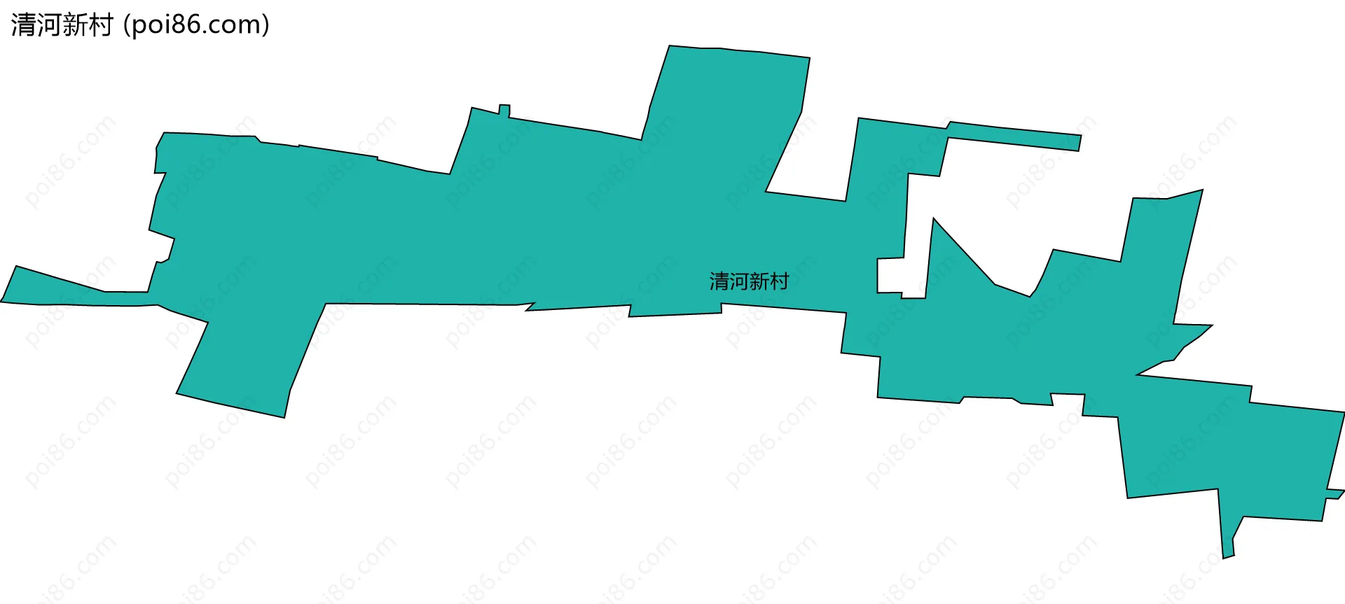 清河新村边界地图