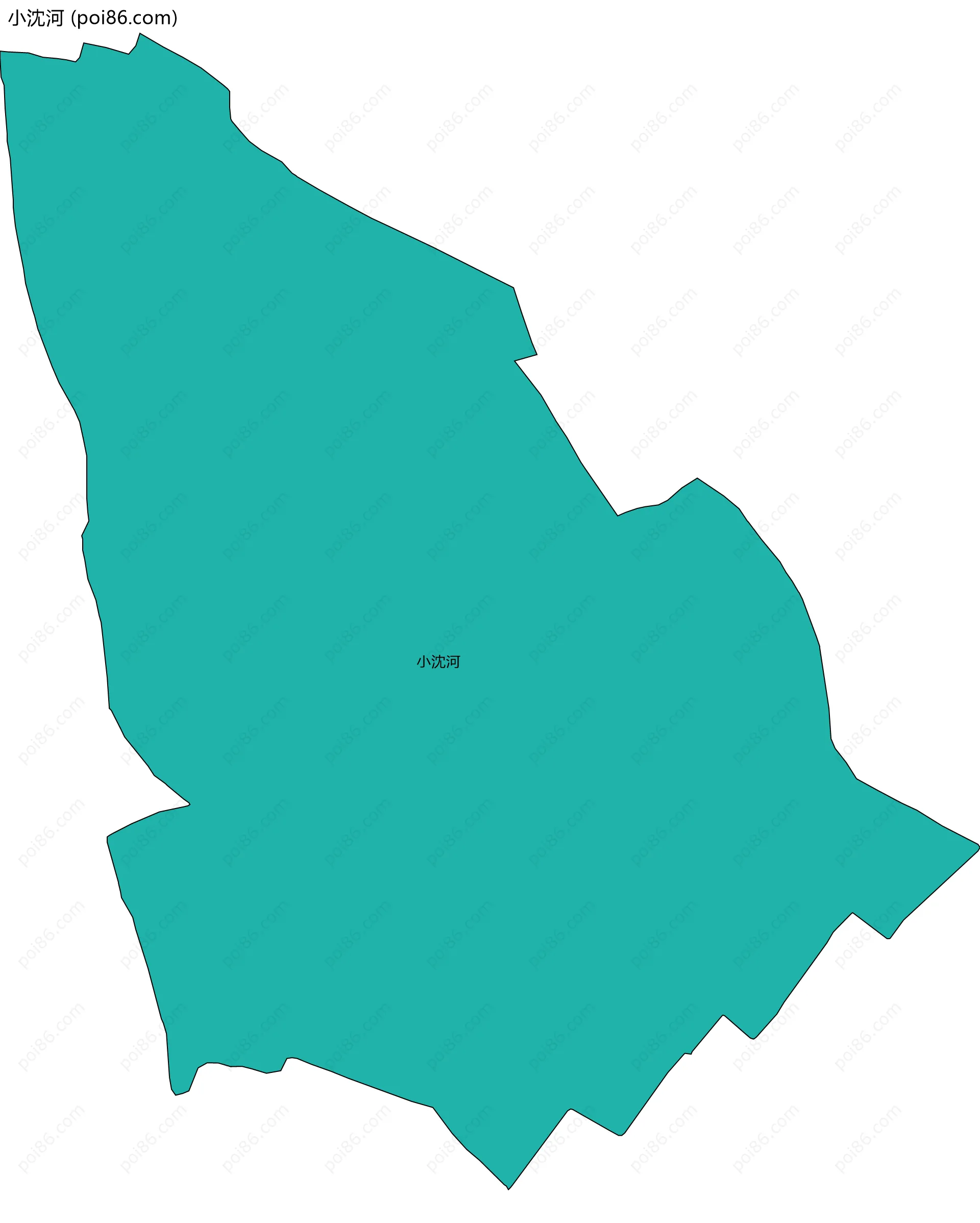 小沈河边界地图