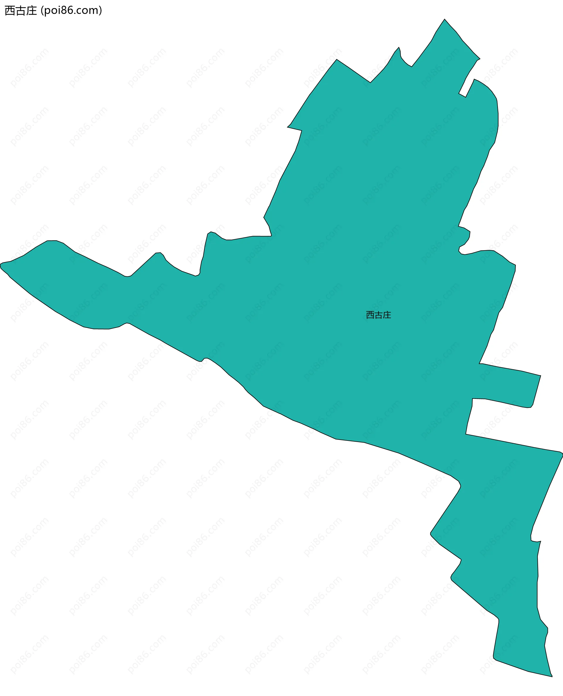 西古庄边界地图