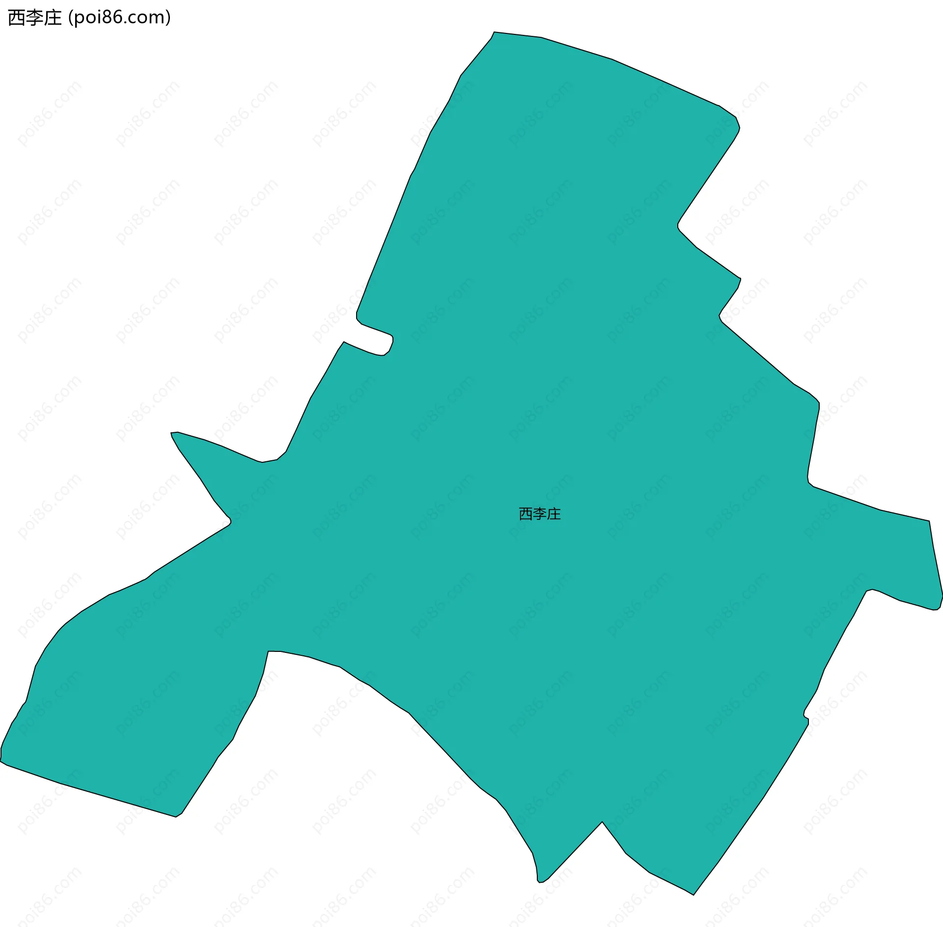 西李庄边界地图