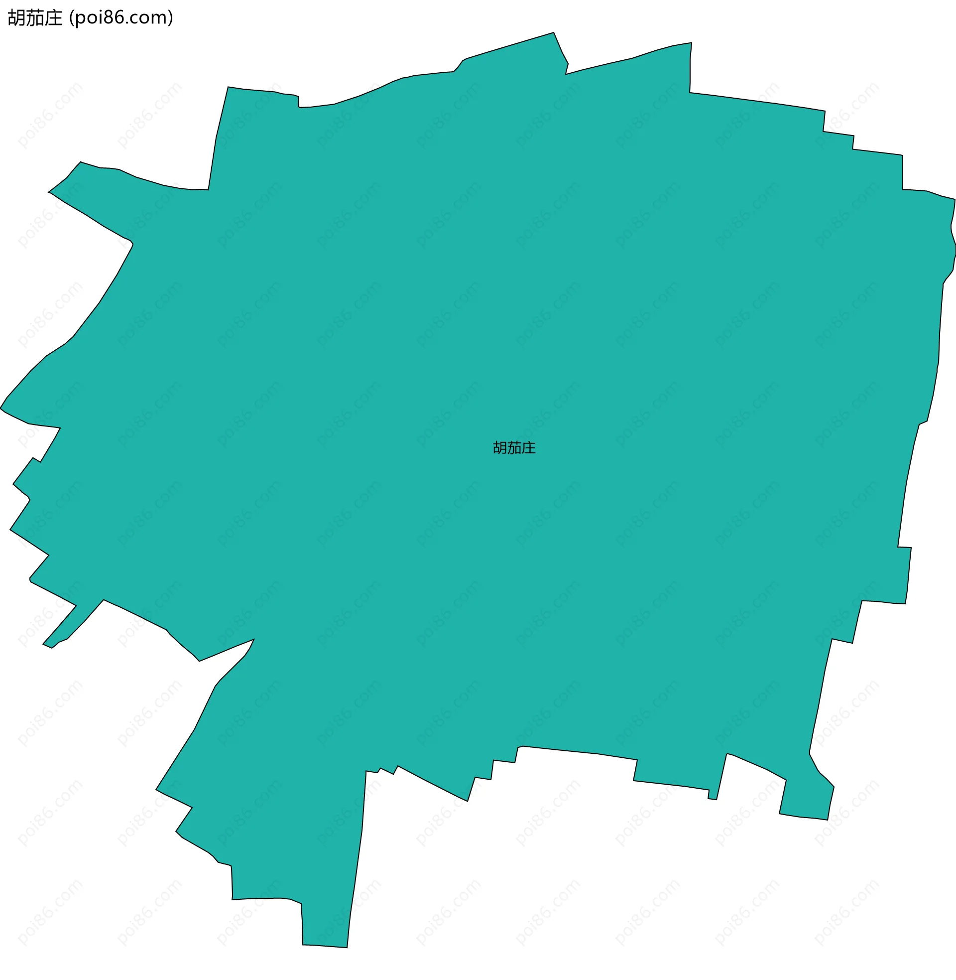 胡茄庄边界地图