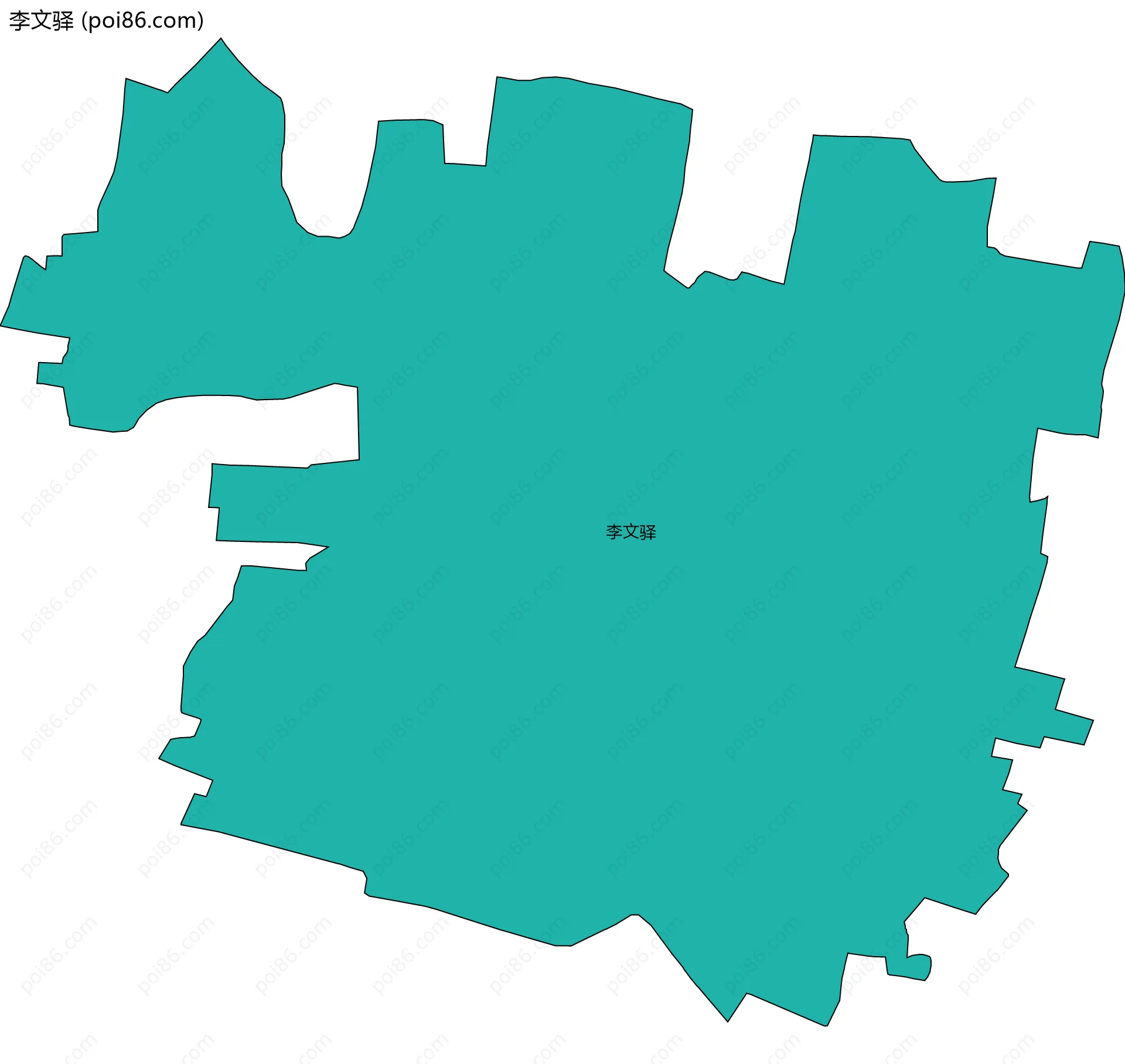 李文驿边界地图