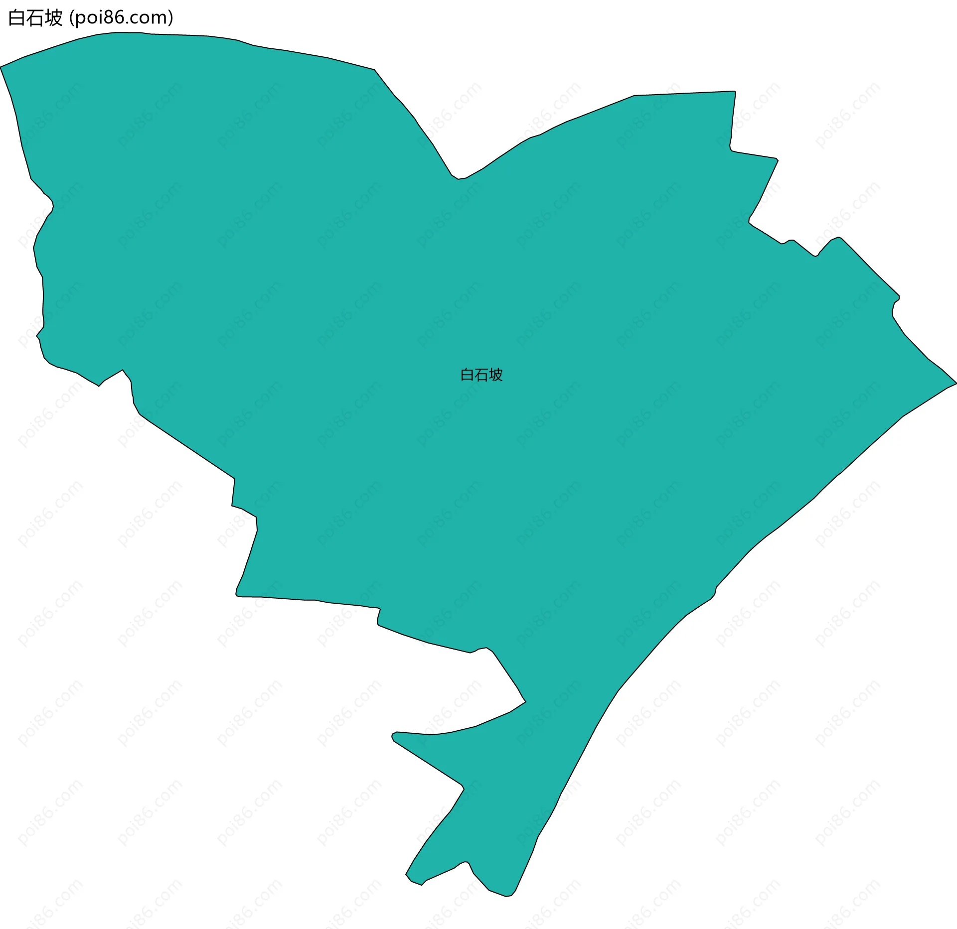 白石坡边界地图