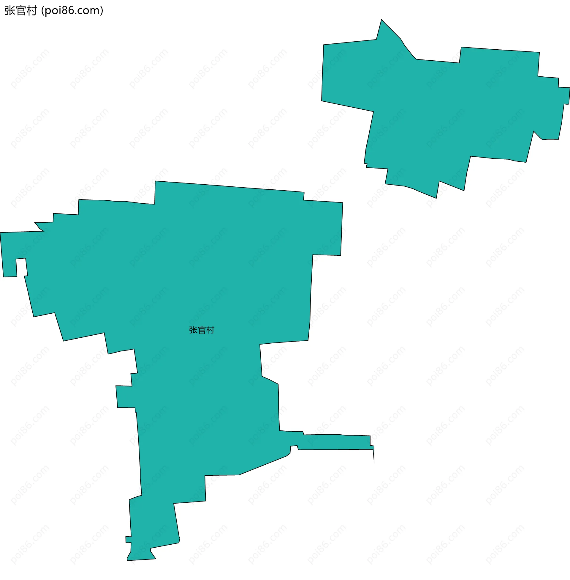 张官村边界地图