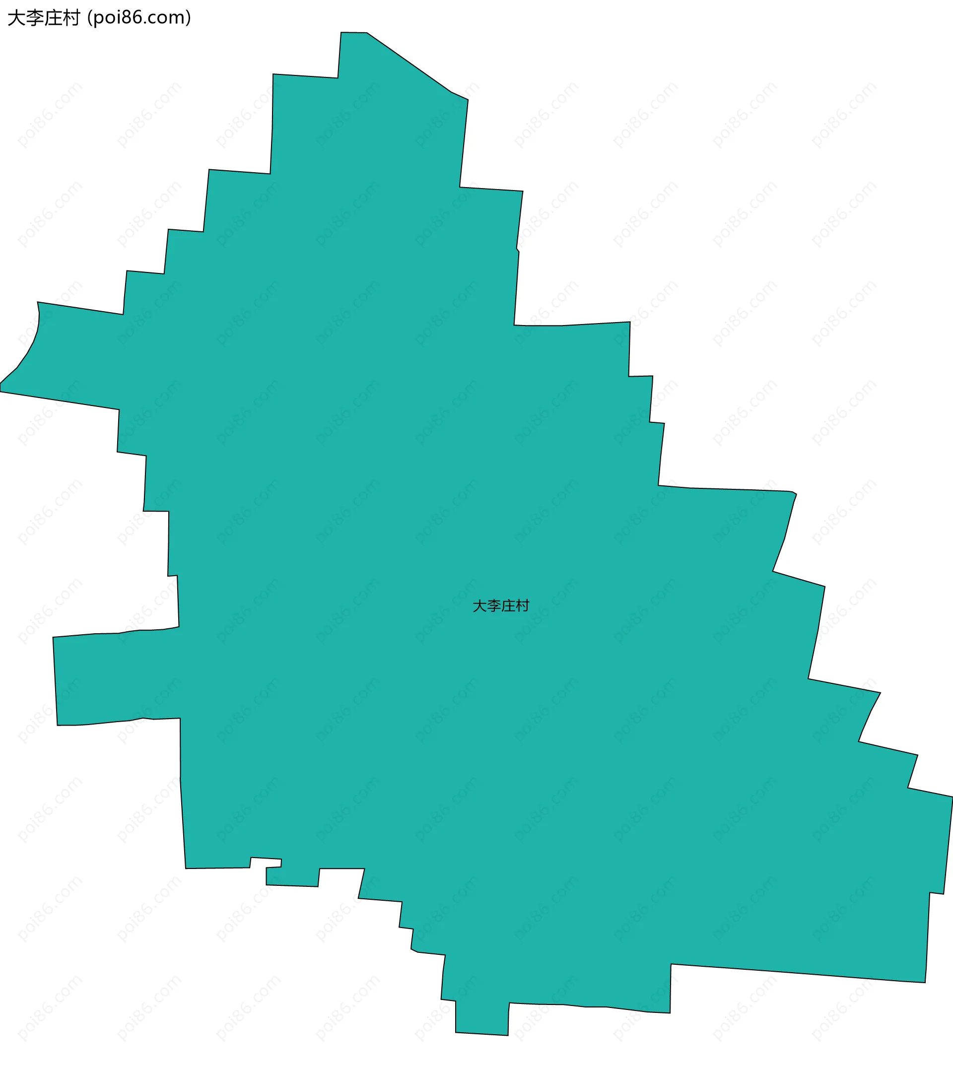大李庄村边界地图