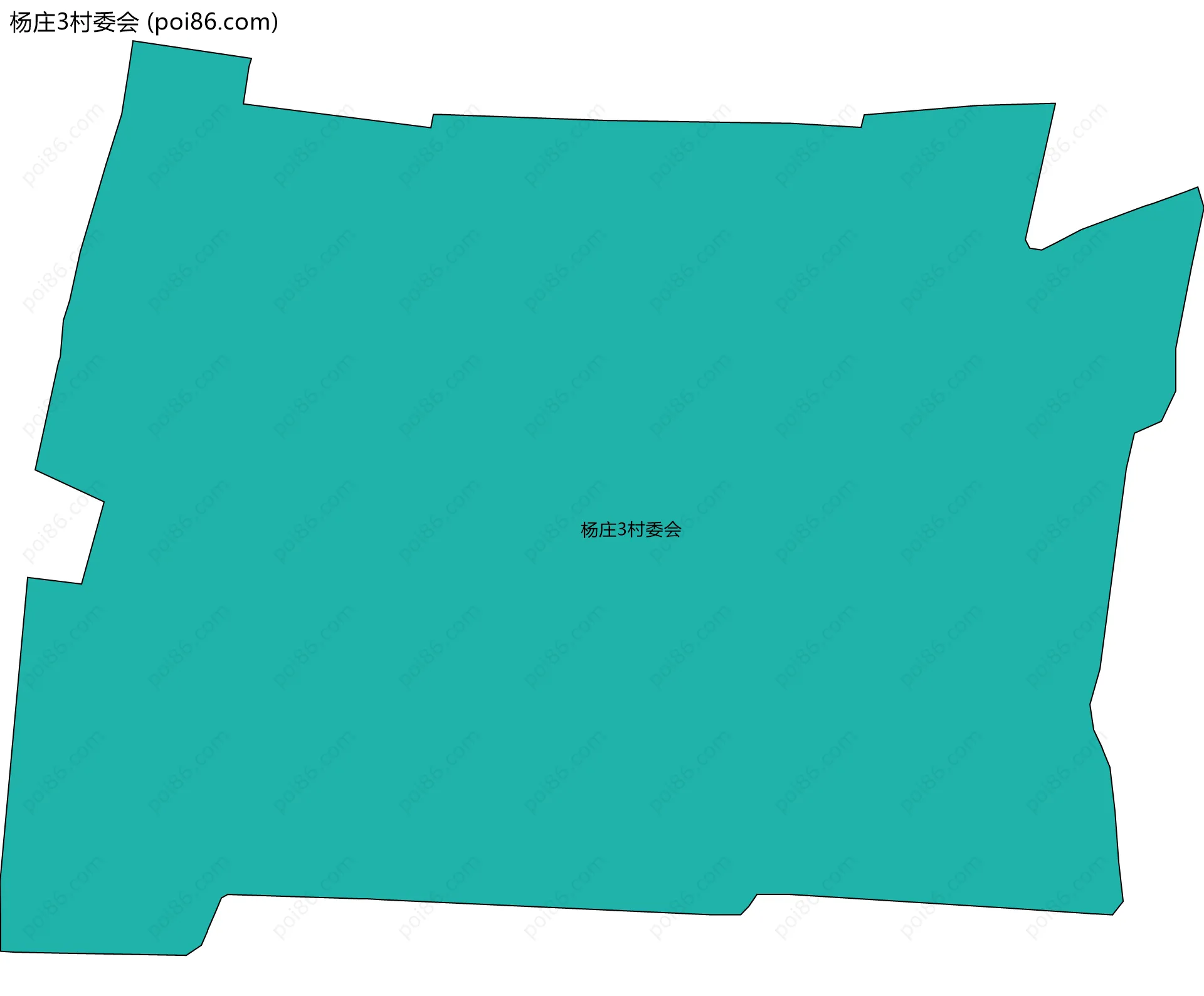 杨庄3村委会边界地图