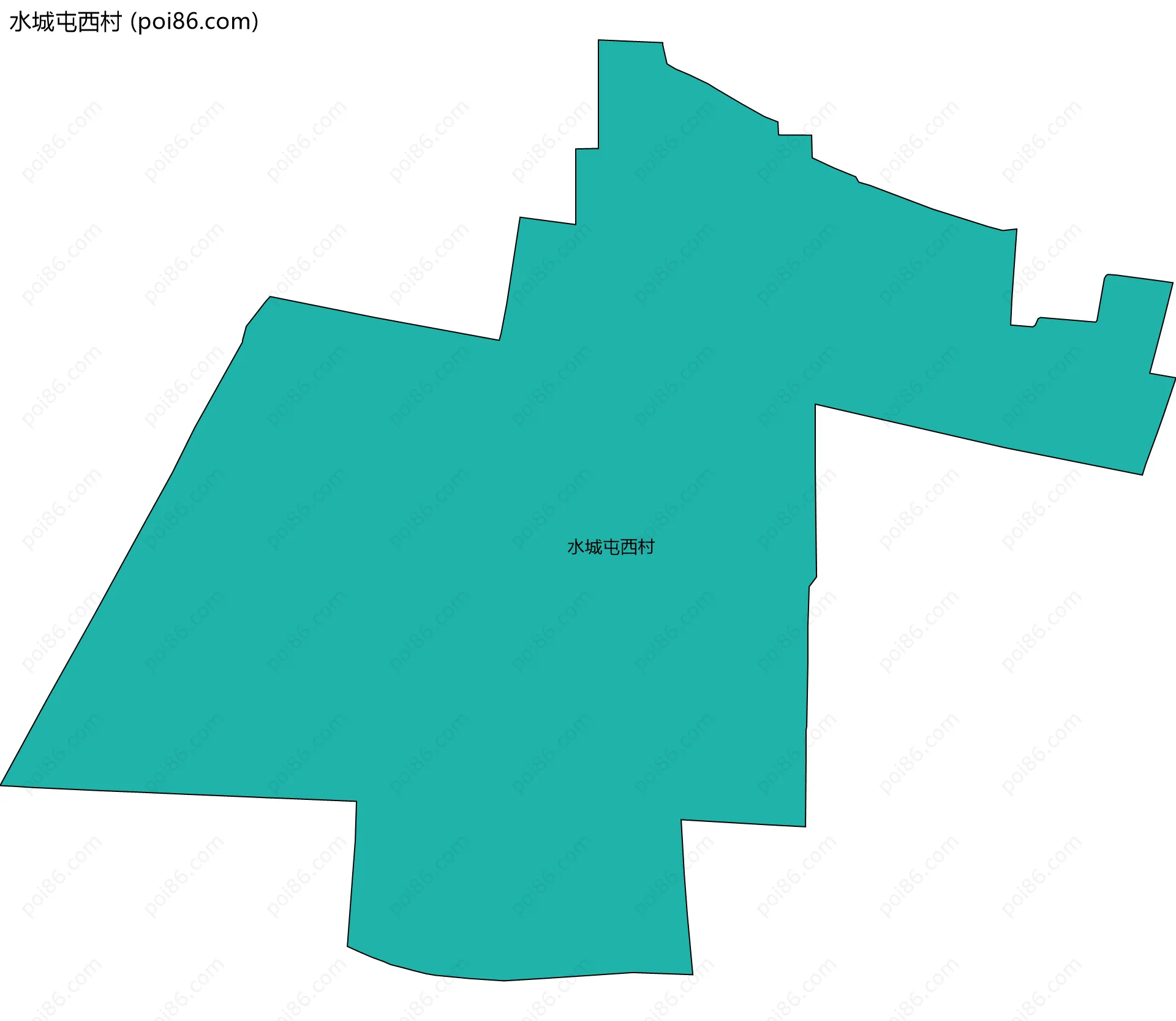 水城屯西村边界地图