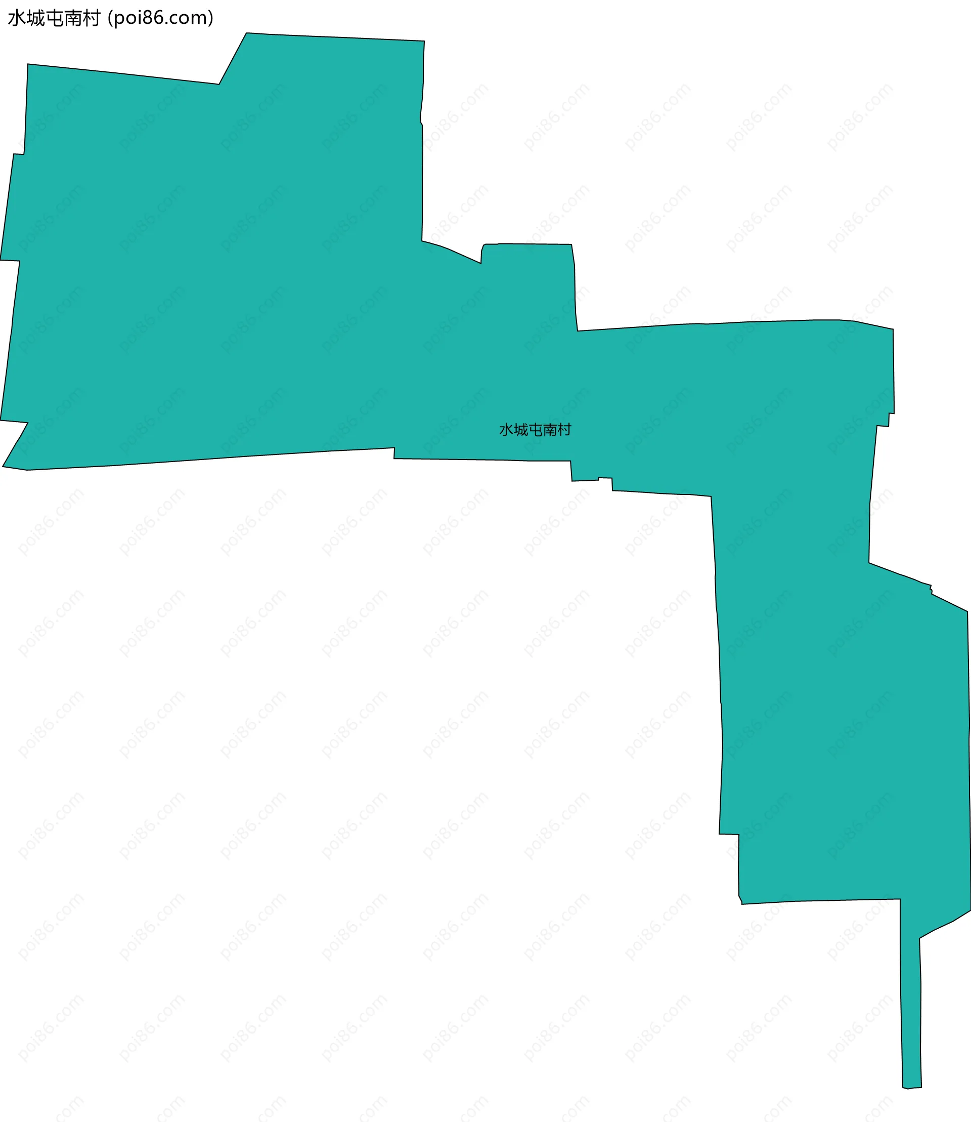 水城屯南村边界地图