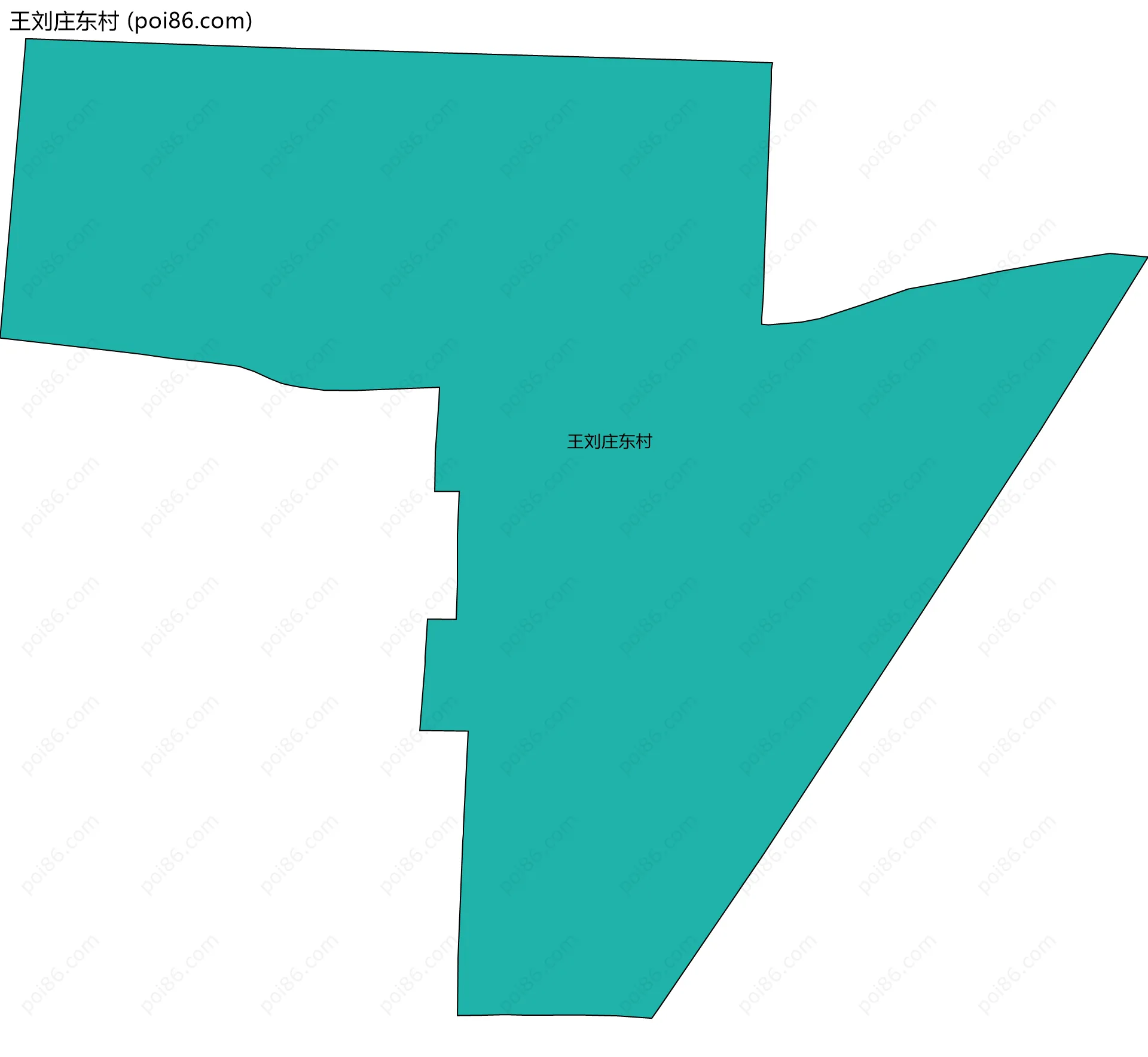 王刘庄东村边界地图