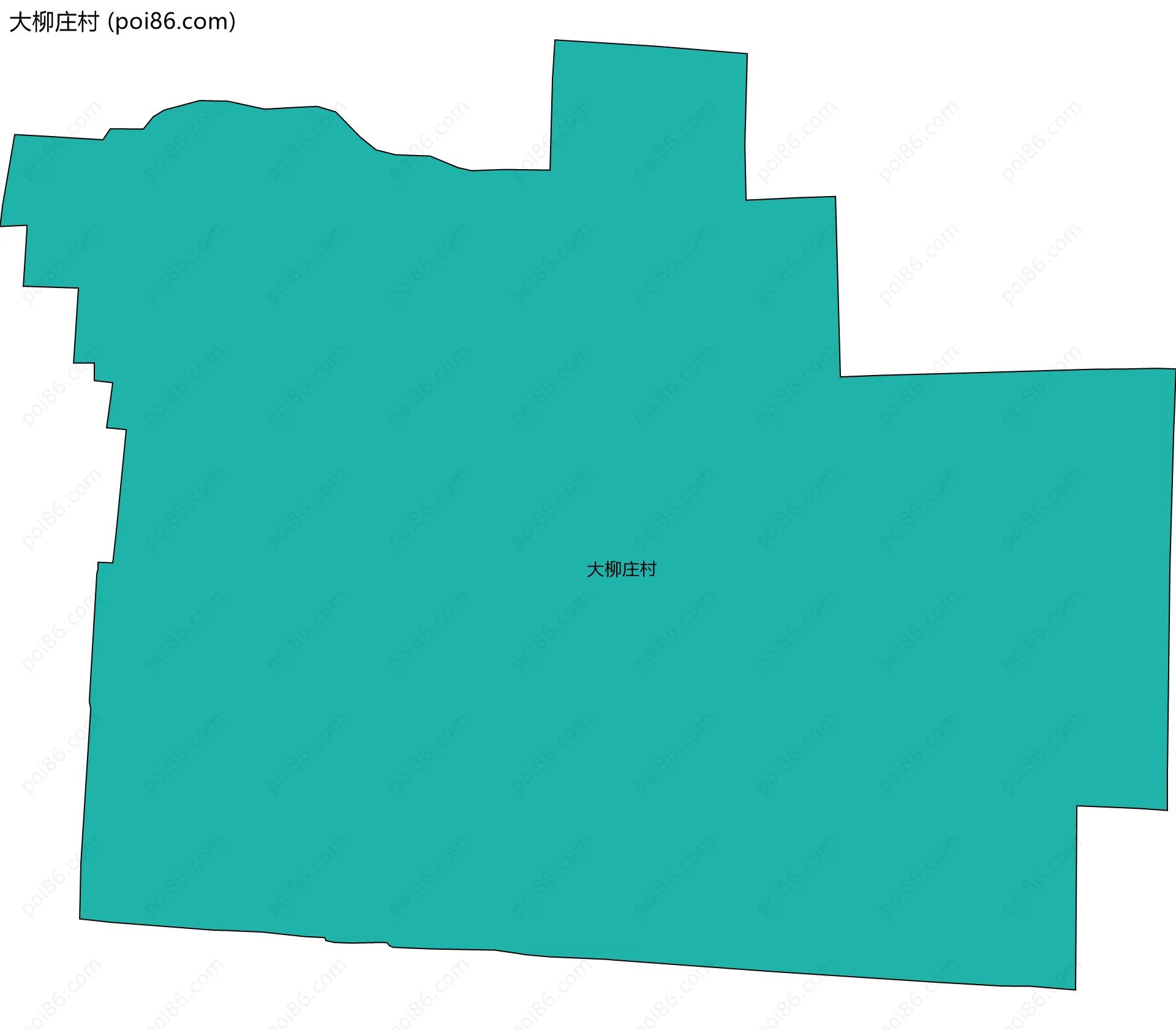 大柳庄村边界地图