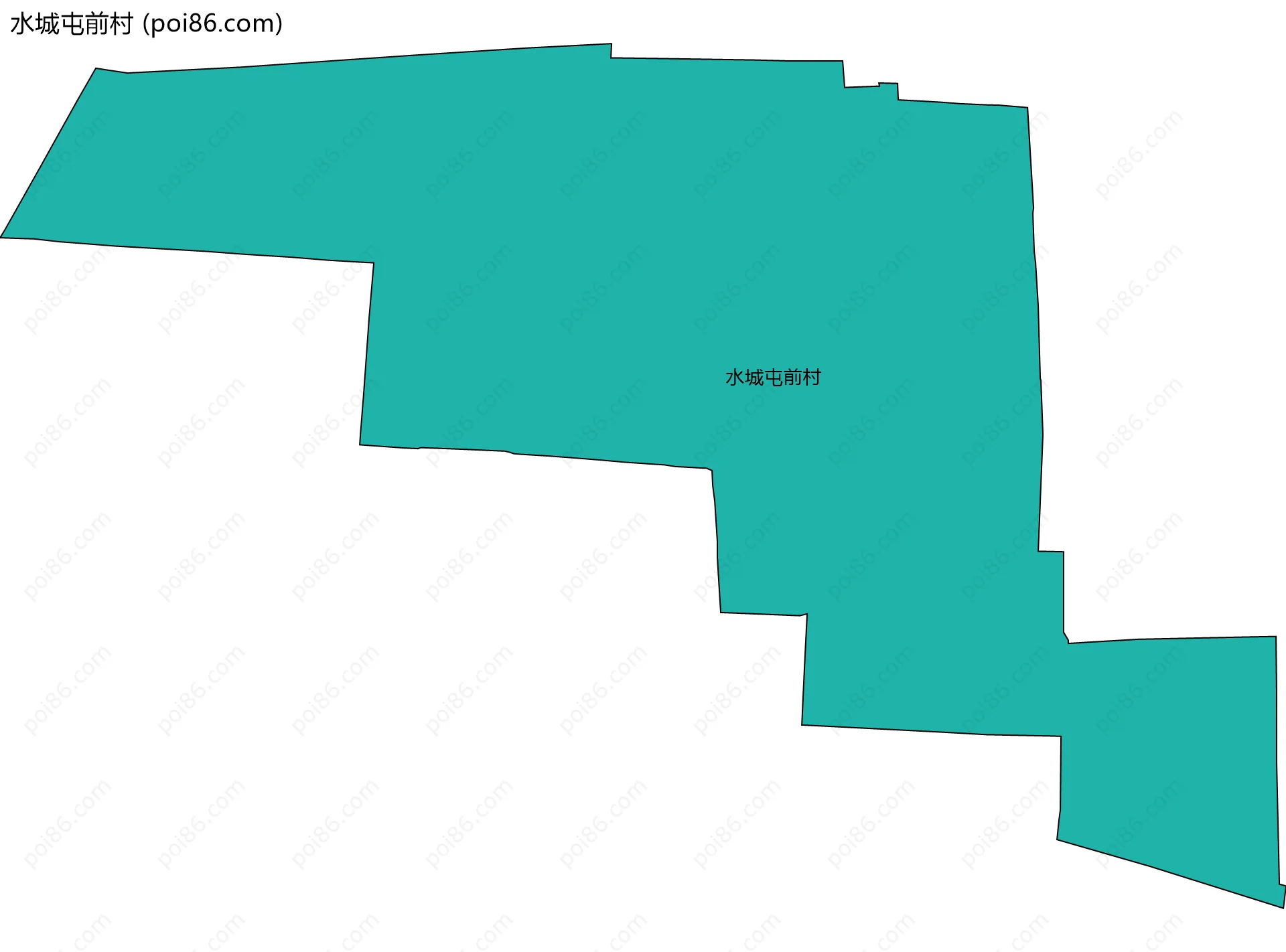 水城屯前村边界地图