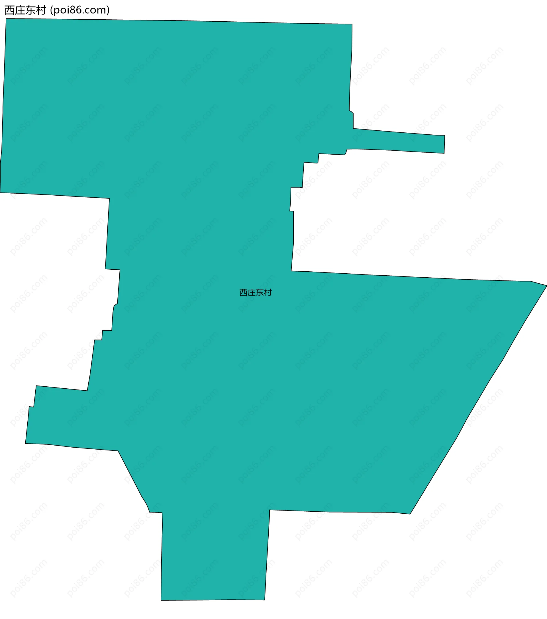 西庄东村边界地图