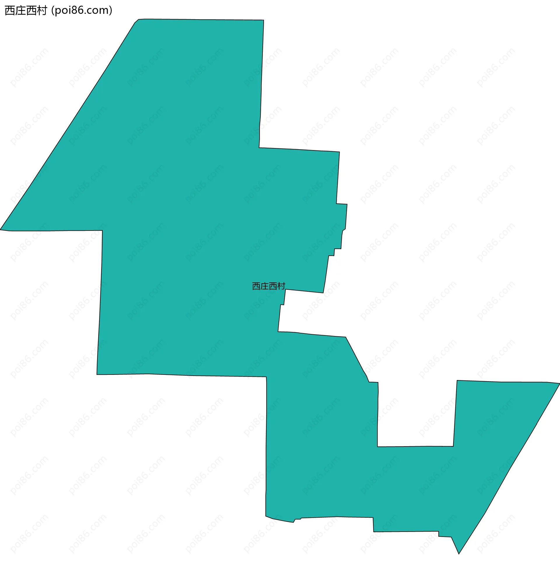 西庄西村边界地图