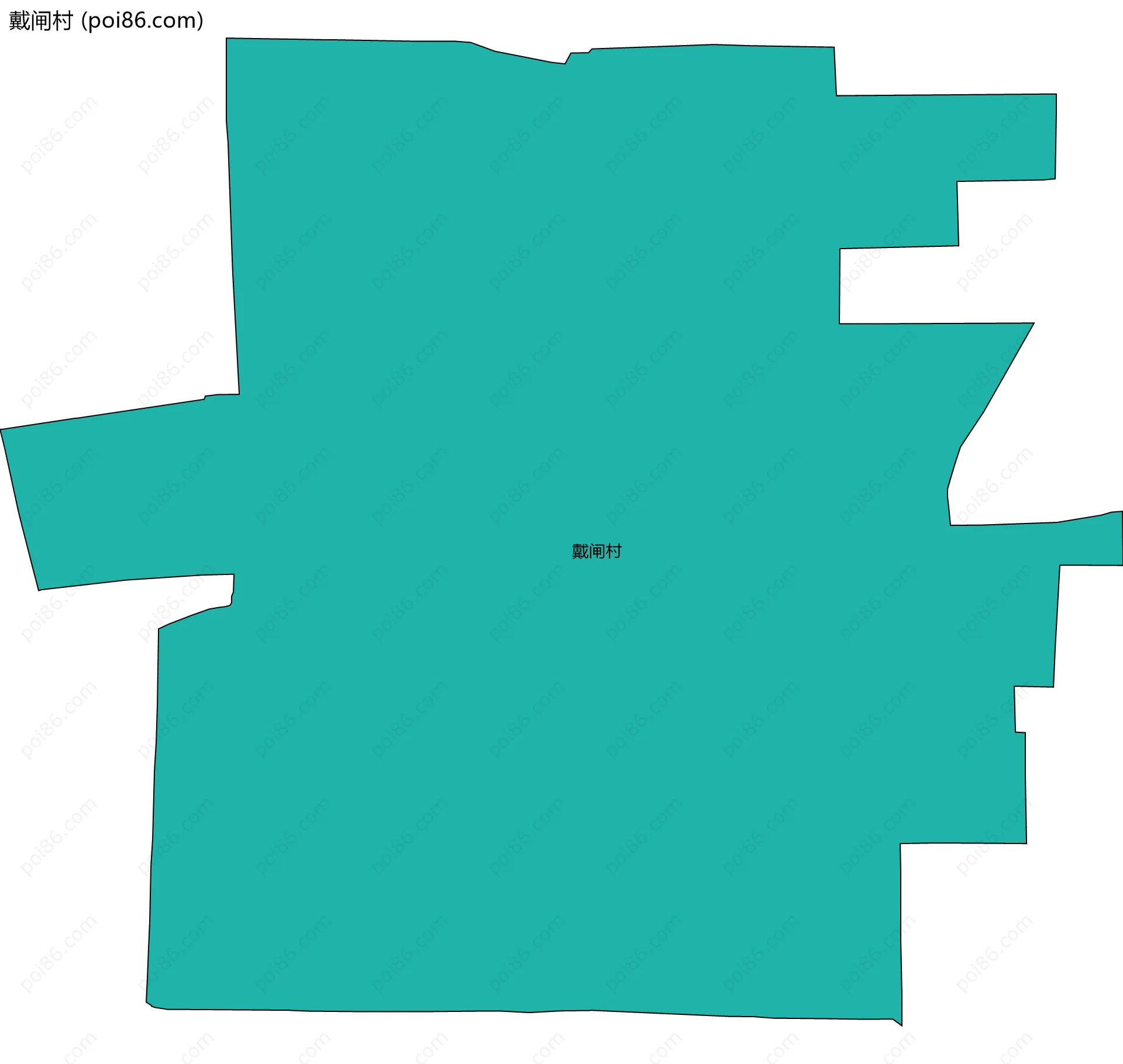 戴闸村边界地图