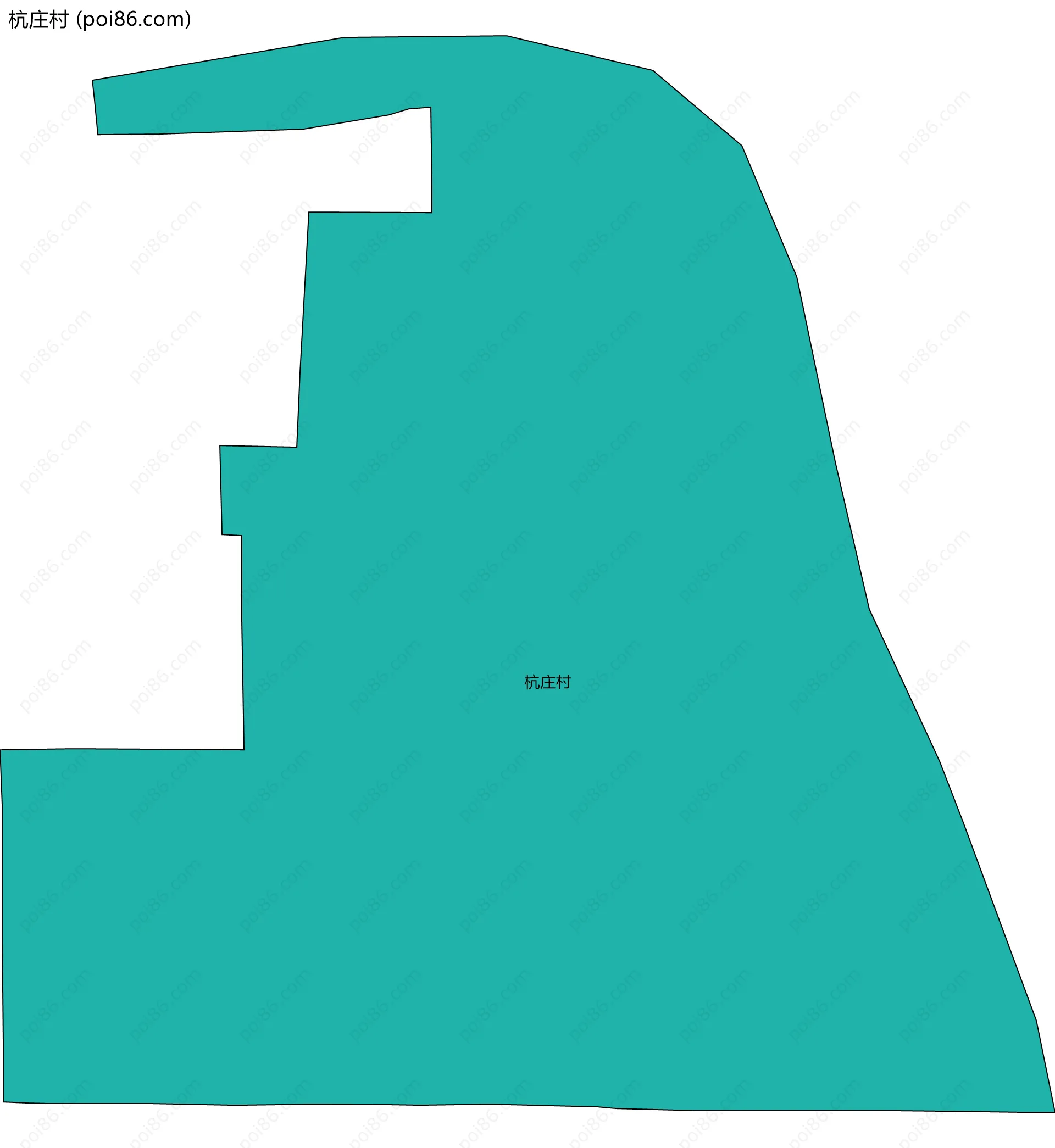 杭庄村边界地图