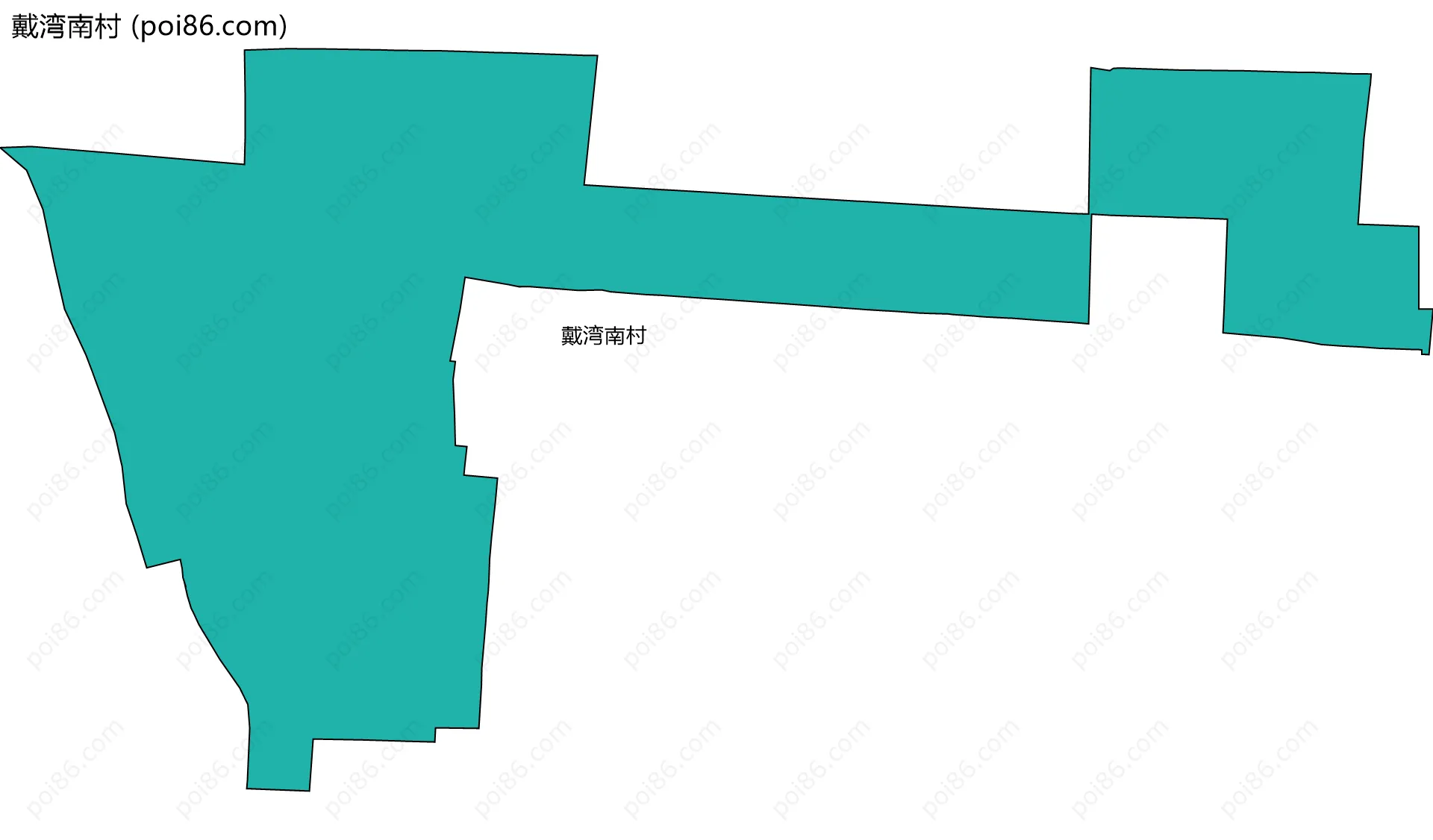 戴湾南村边界地图
