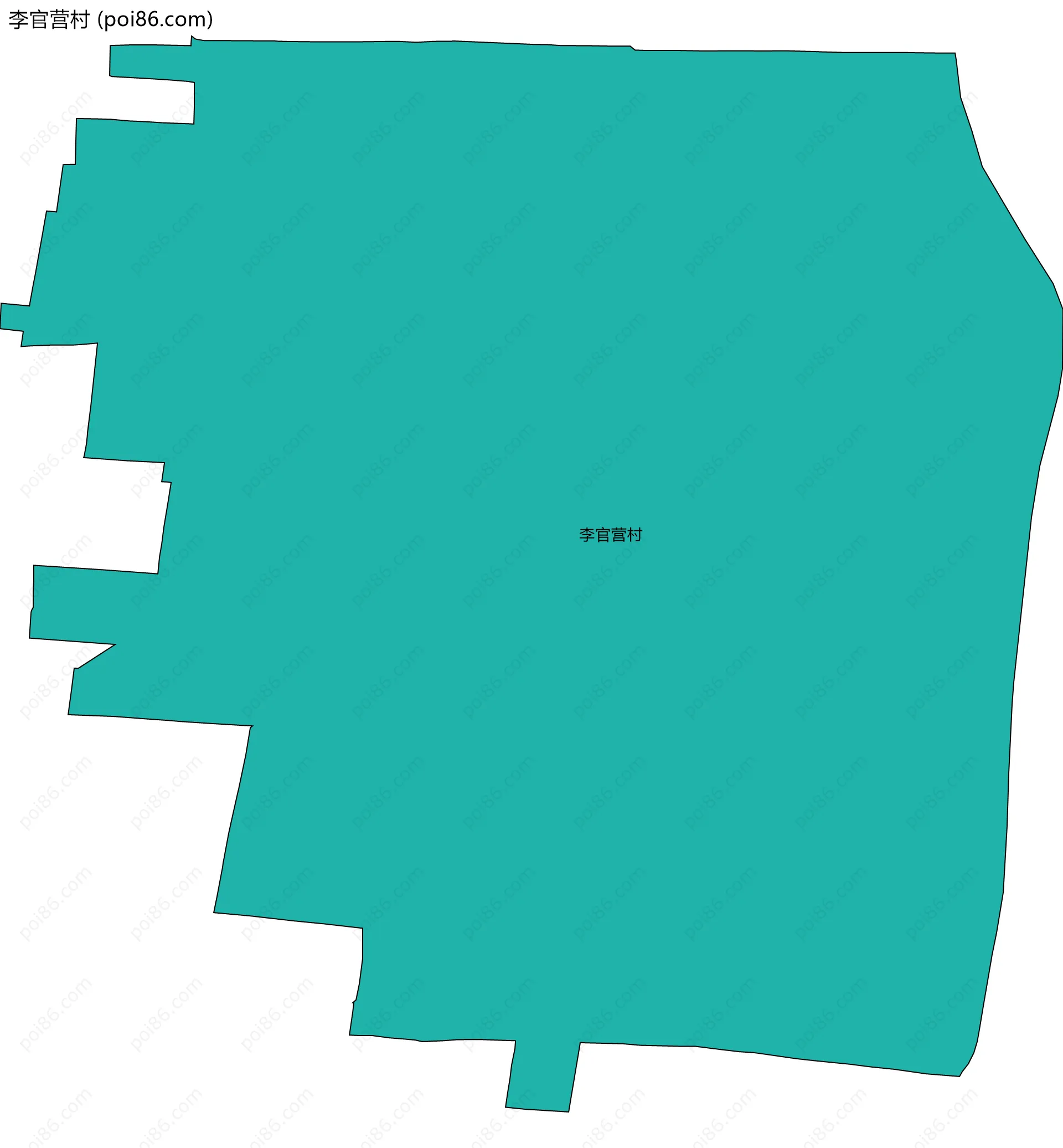 李官营村边界地图