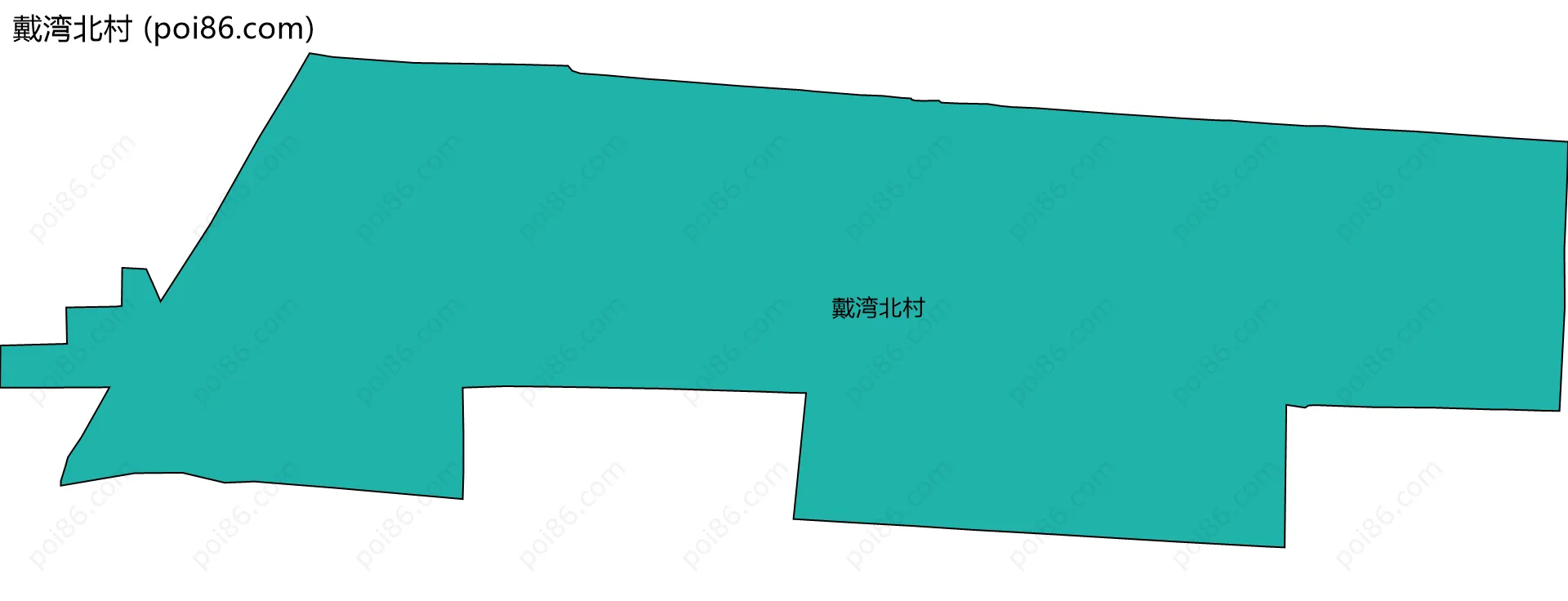 戴湾北村边界地图