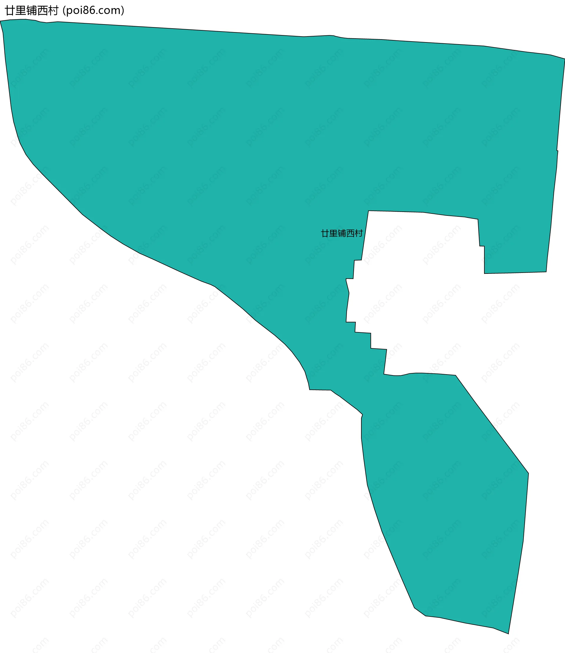 廿里铺西村边界地图