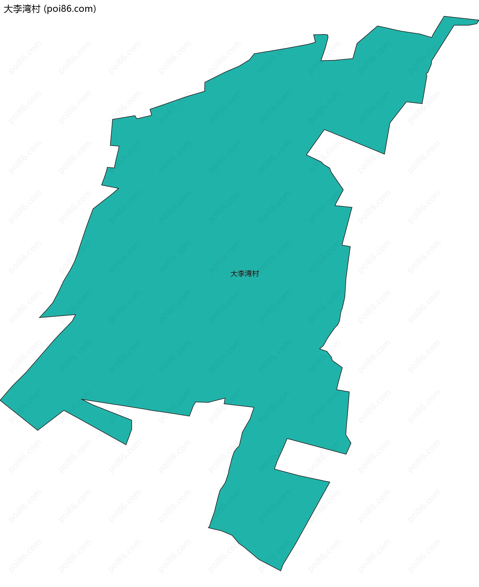 大李湾村边界地图