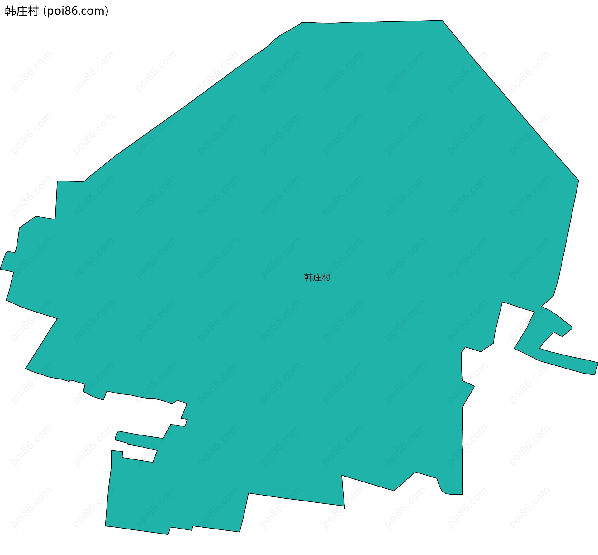 韩庄村边界地图