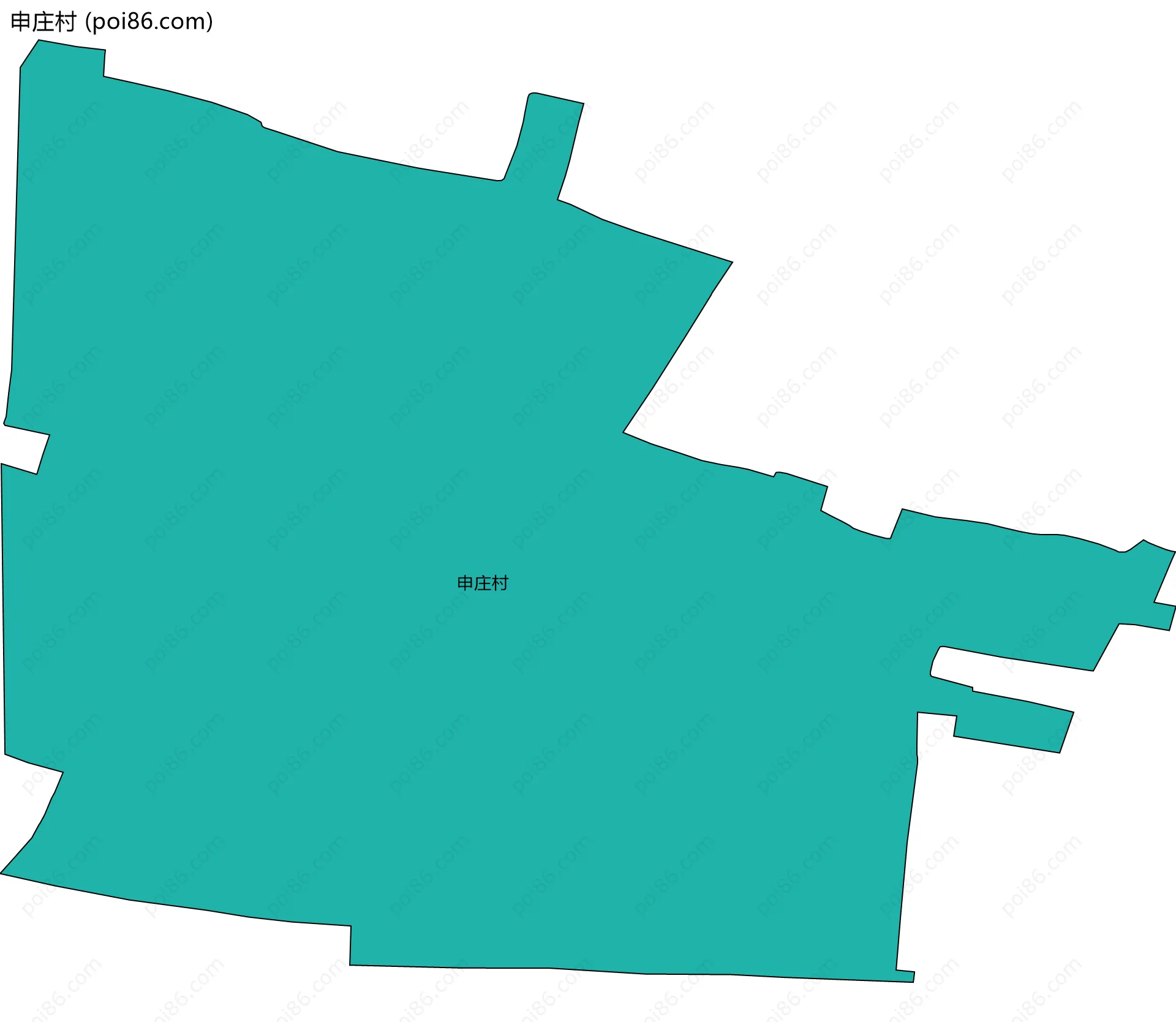 申庄村边界地图