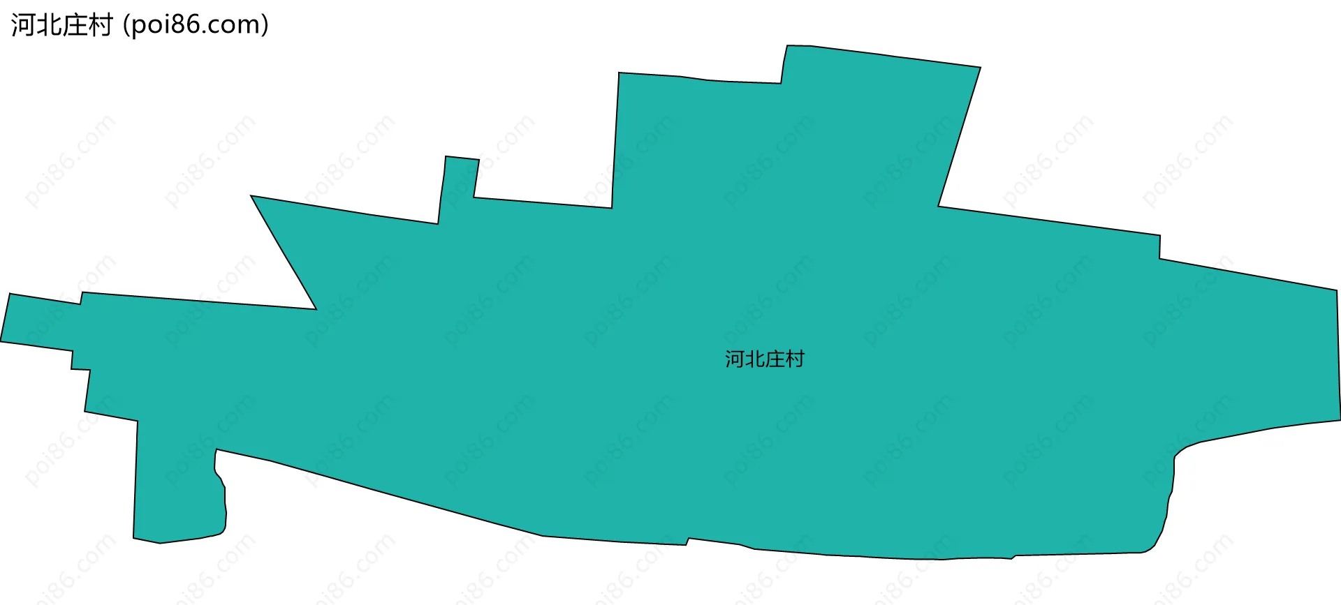 河北庄村边界地图
