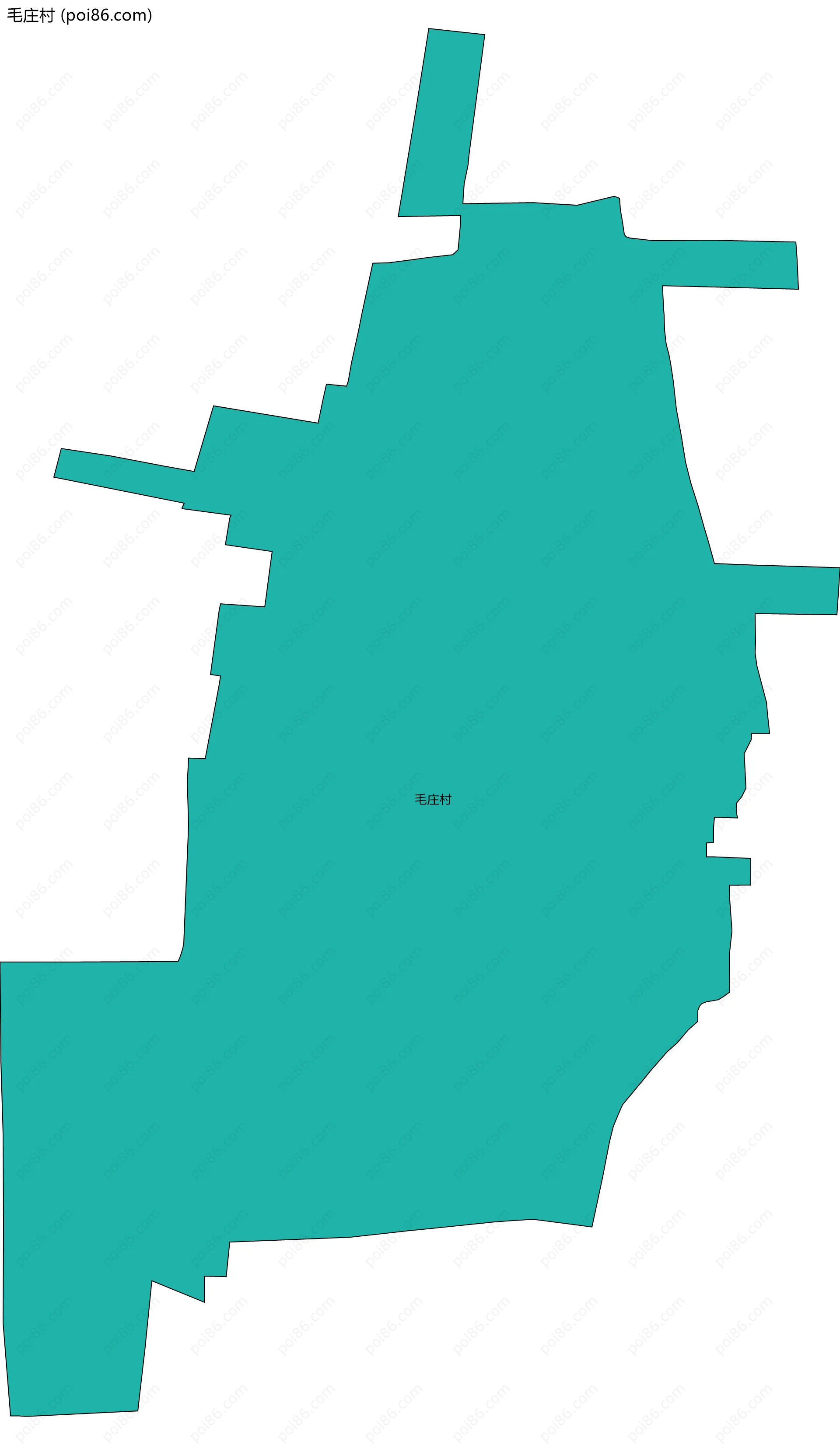 毛庄村边界地图