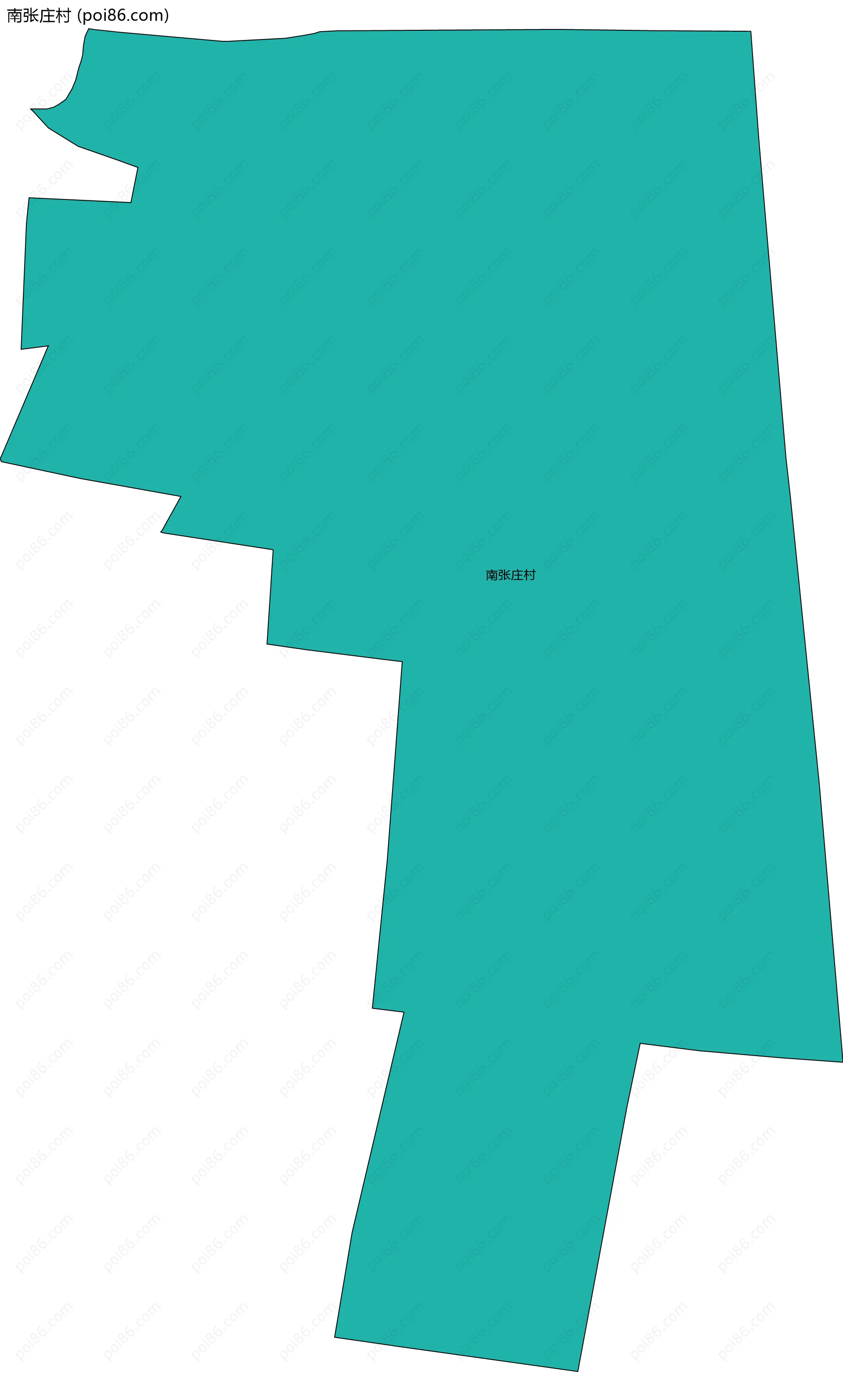 南张庄村边界地图