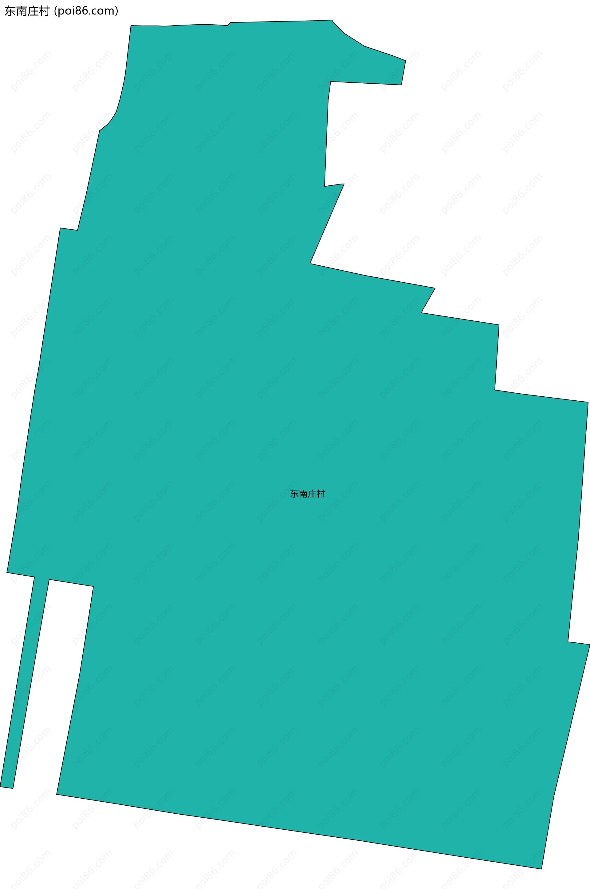 东南庄村边界地图