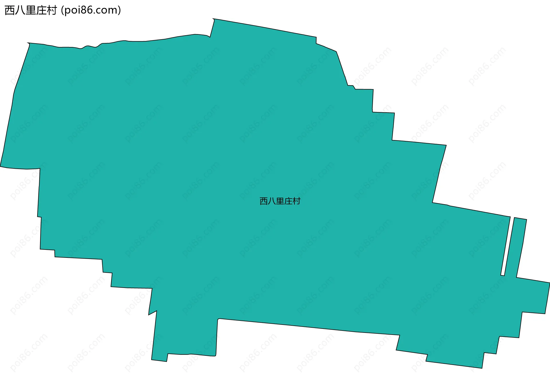 西八里庄村边界地图