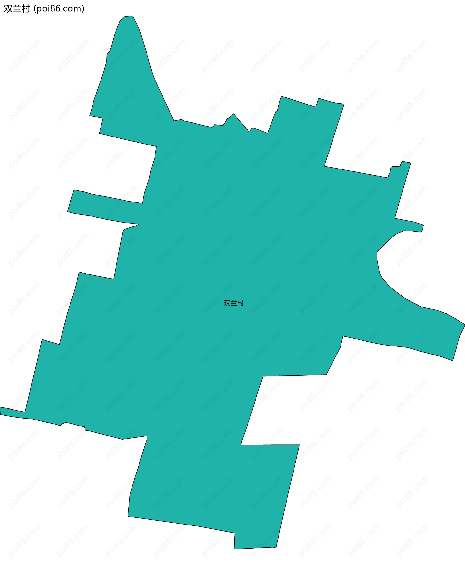 双兰村边界地图