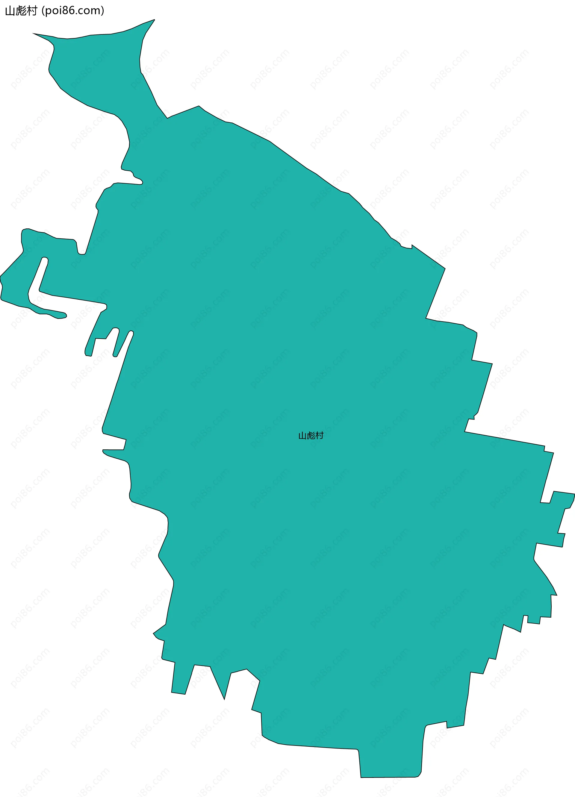 山彪村边界地图