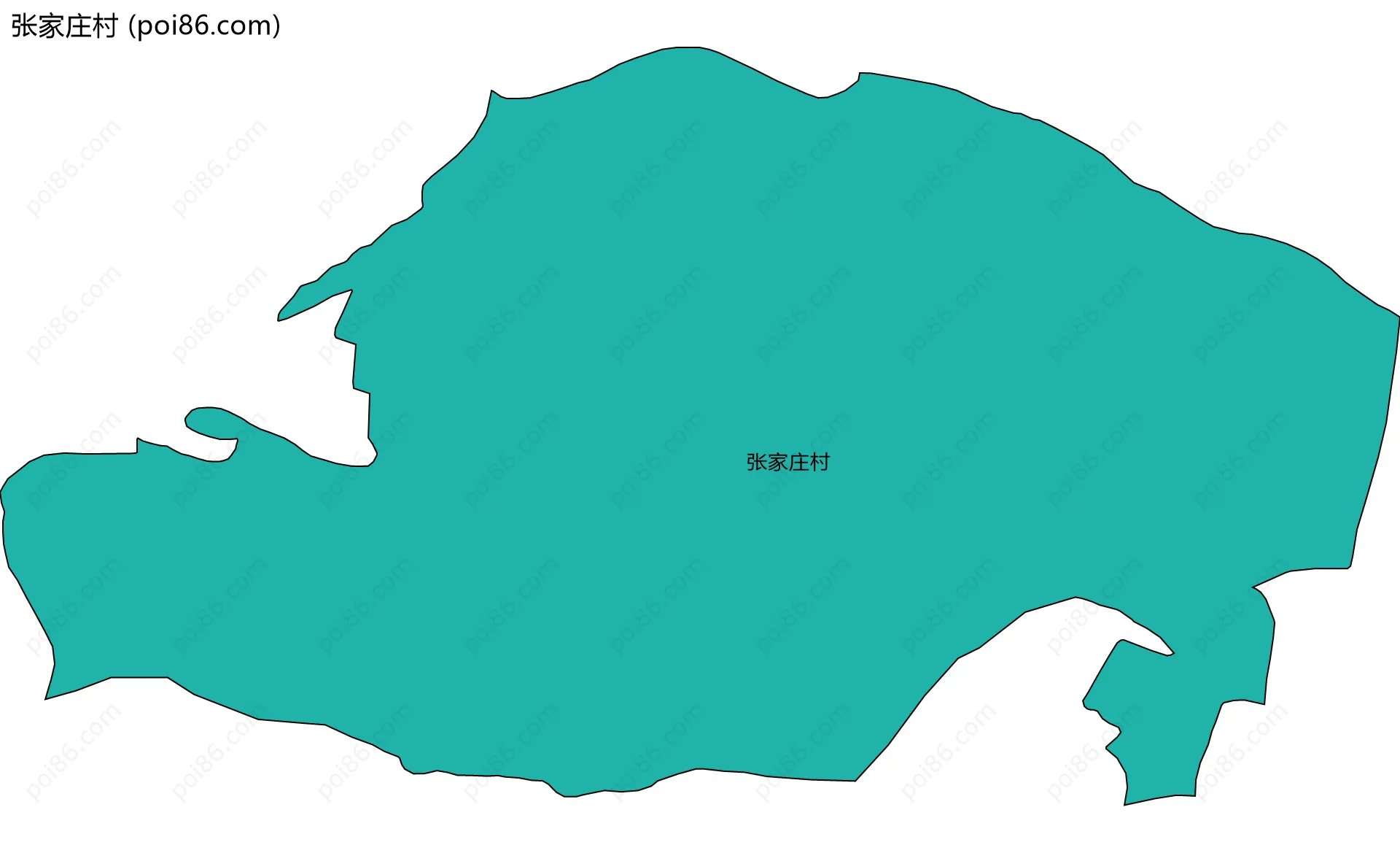 张家庄村边界地图