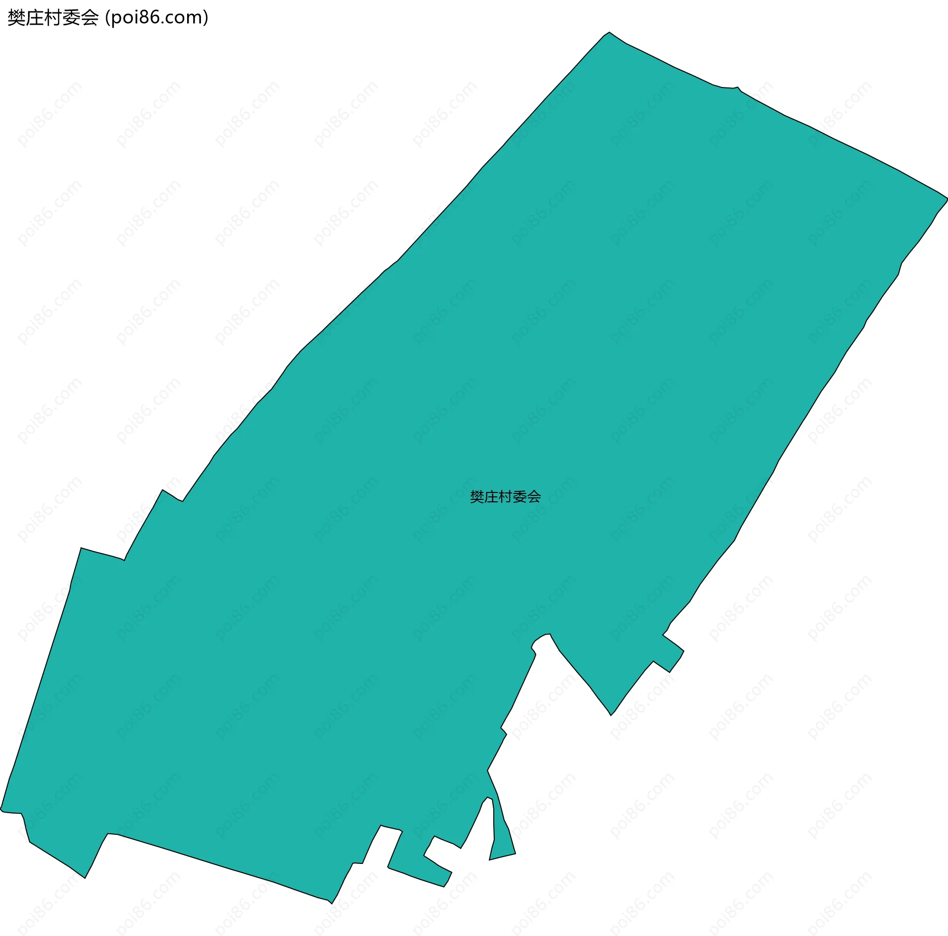 樊庄村委会边界地图