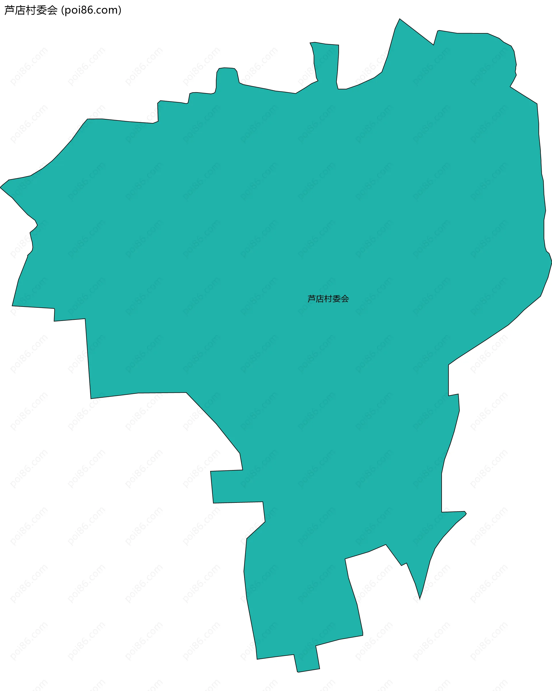 芦店村委会边界地图