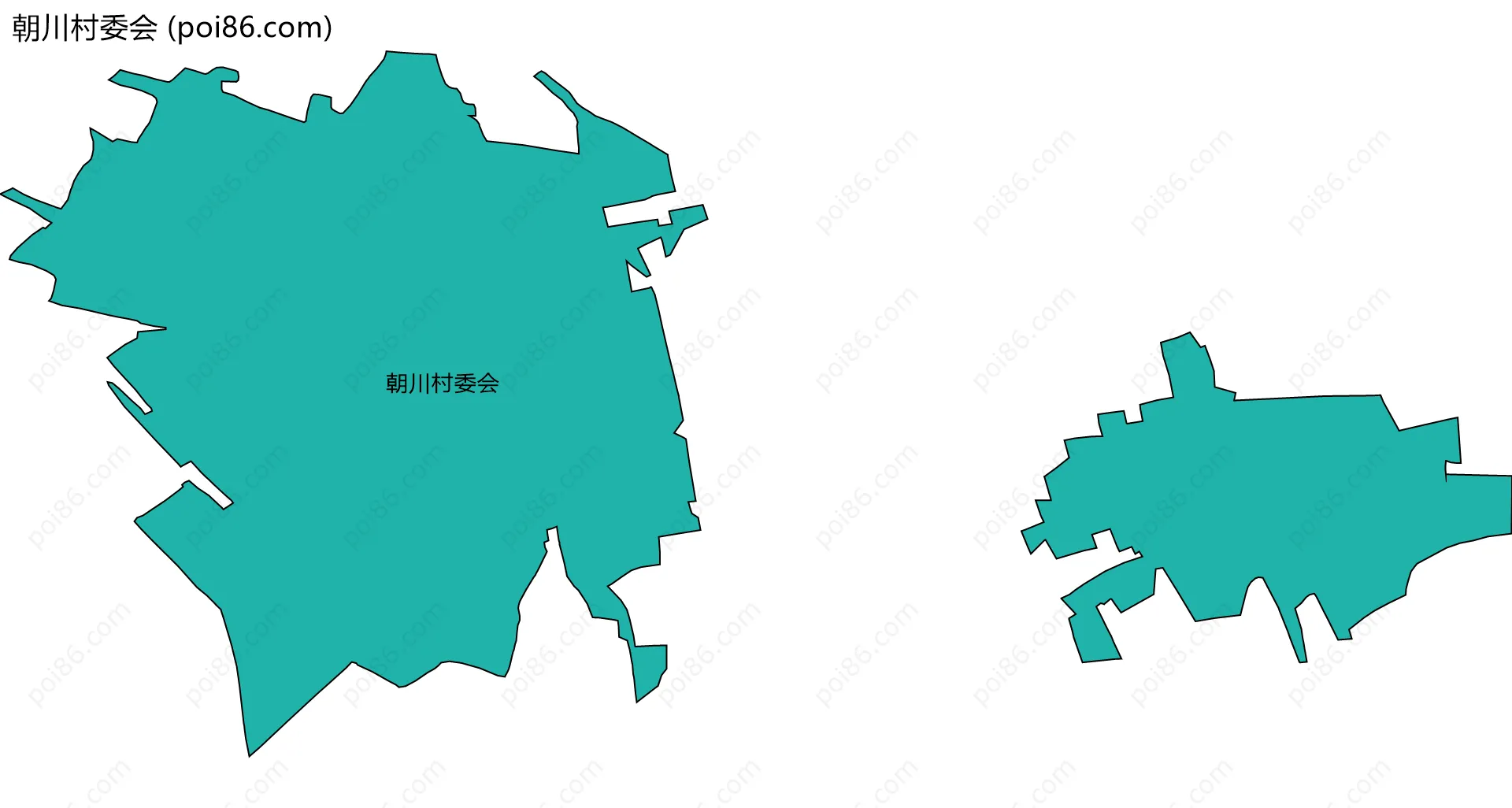 朝川村委会边界地图
