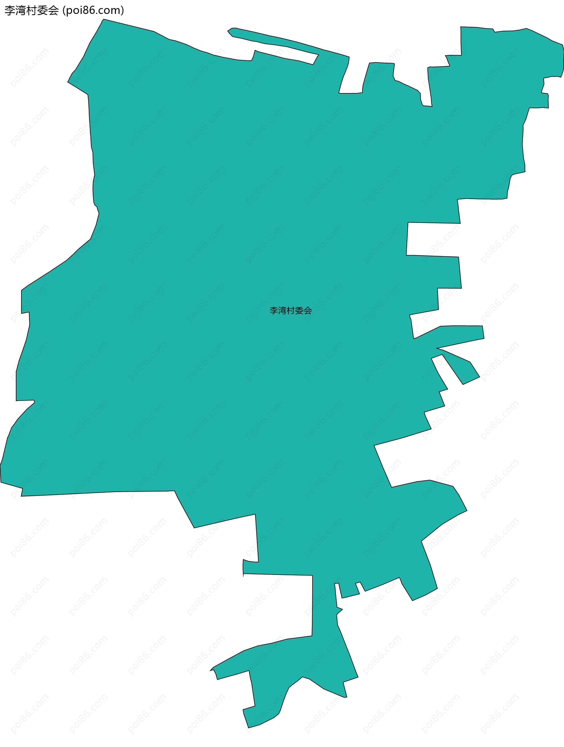 李湾村委会边界地图