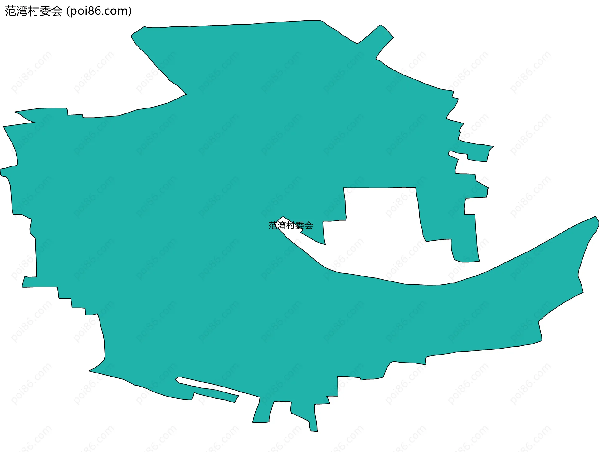 范湾村委会边界地图