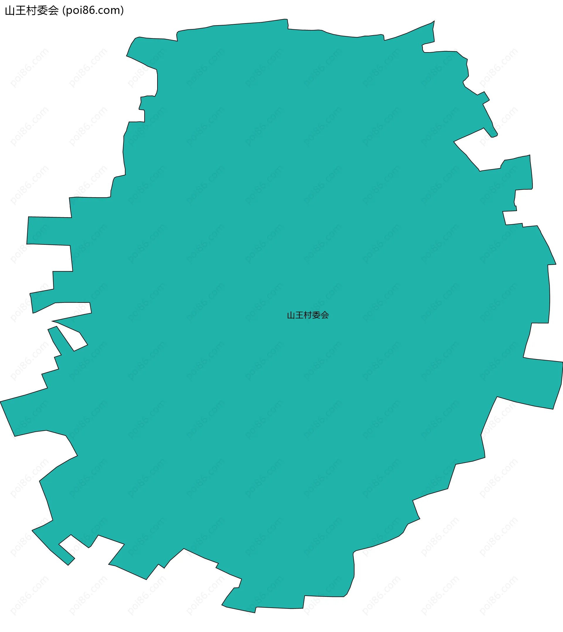 山王村委会边界地图