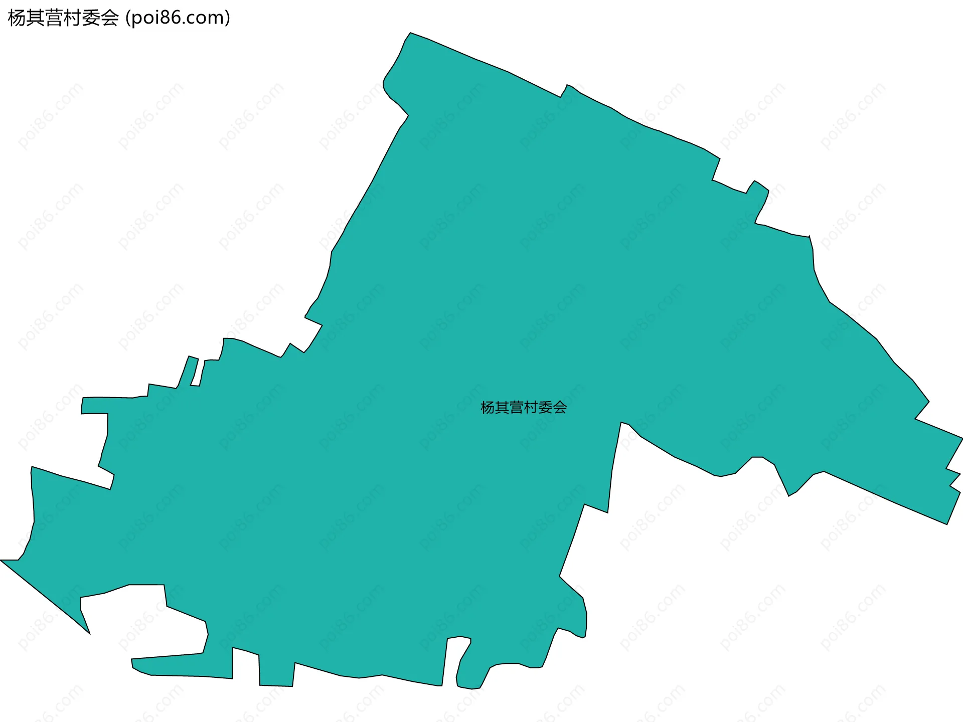 杨其营村委会边界地图