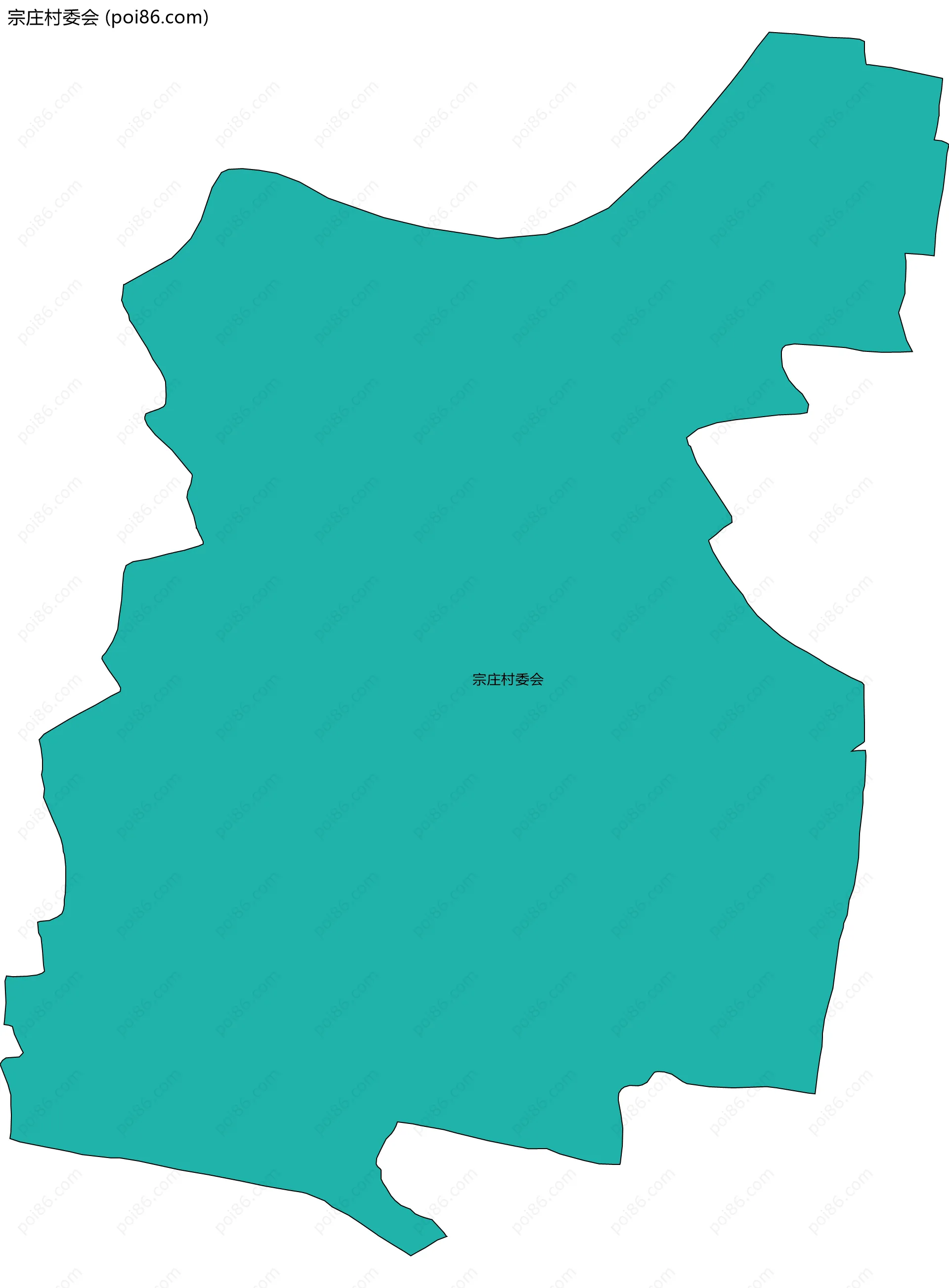 宗庄村委会边界地图