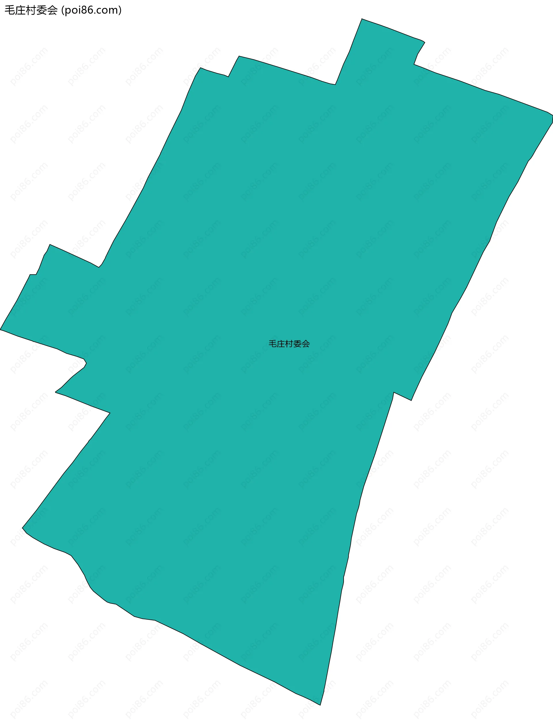 毛庄村委会边界地图