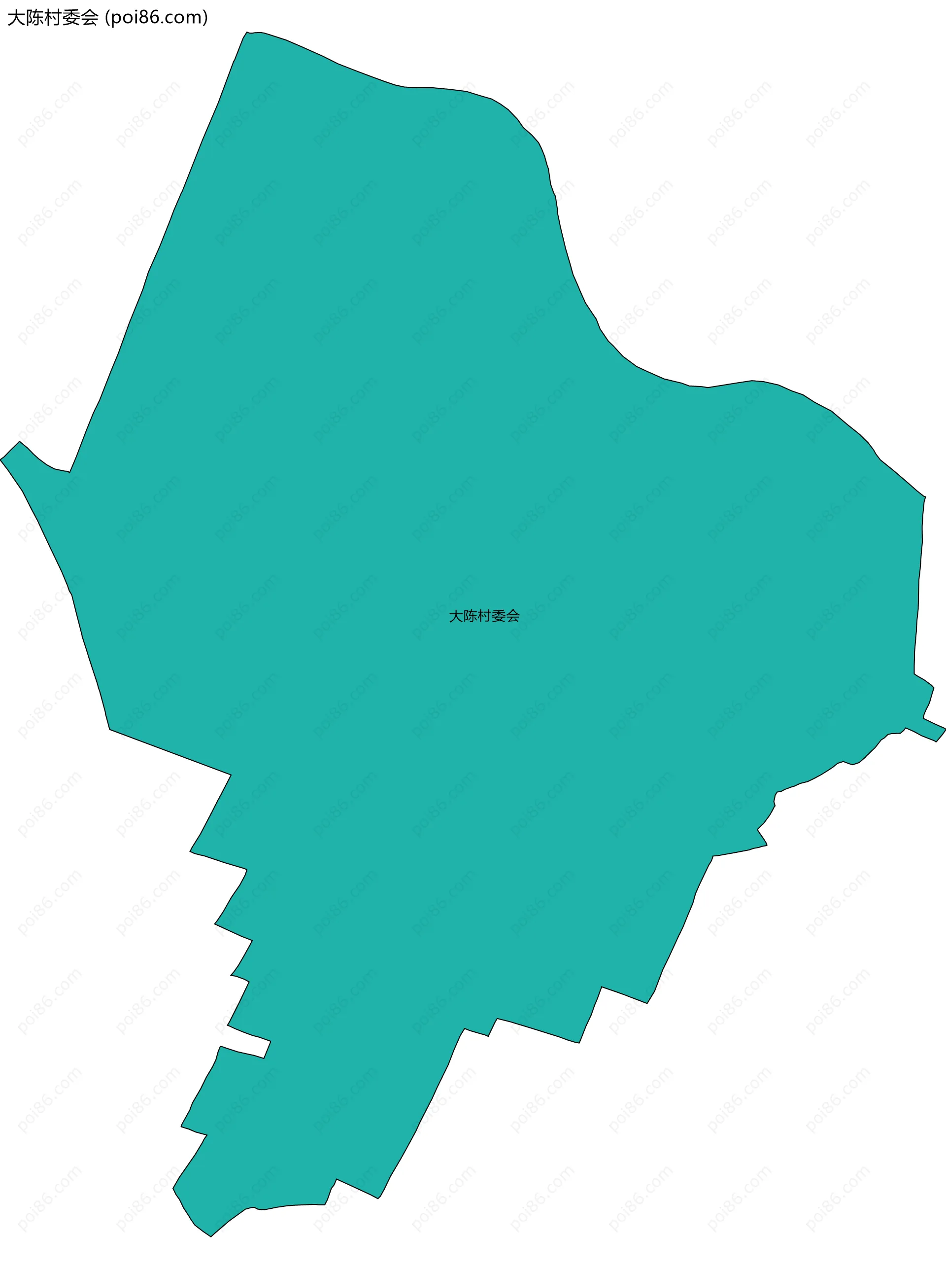 大陈村委会边界地图