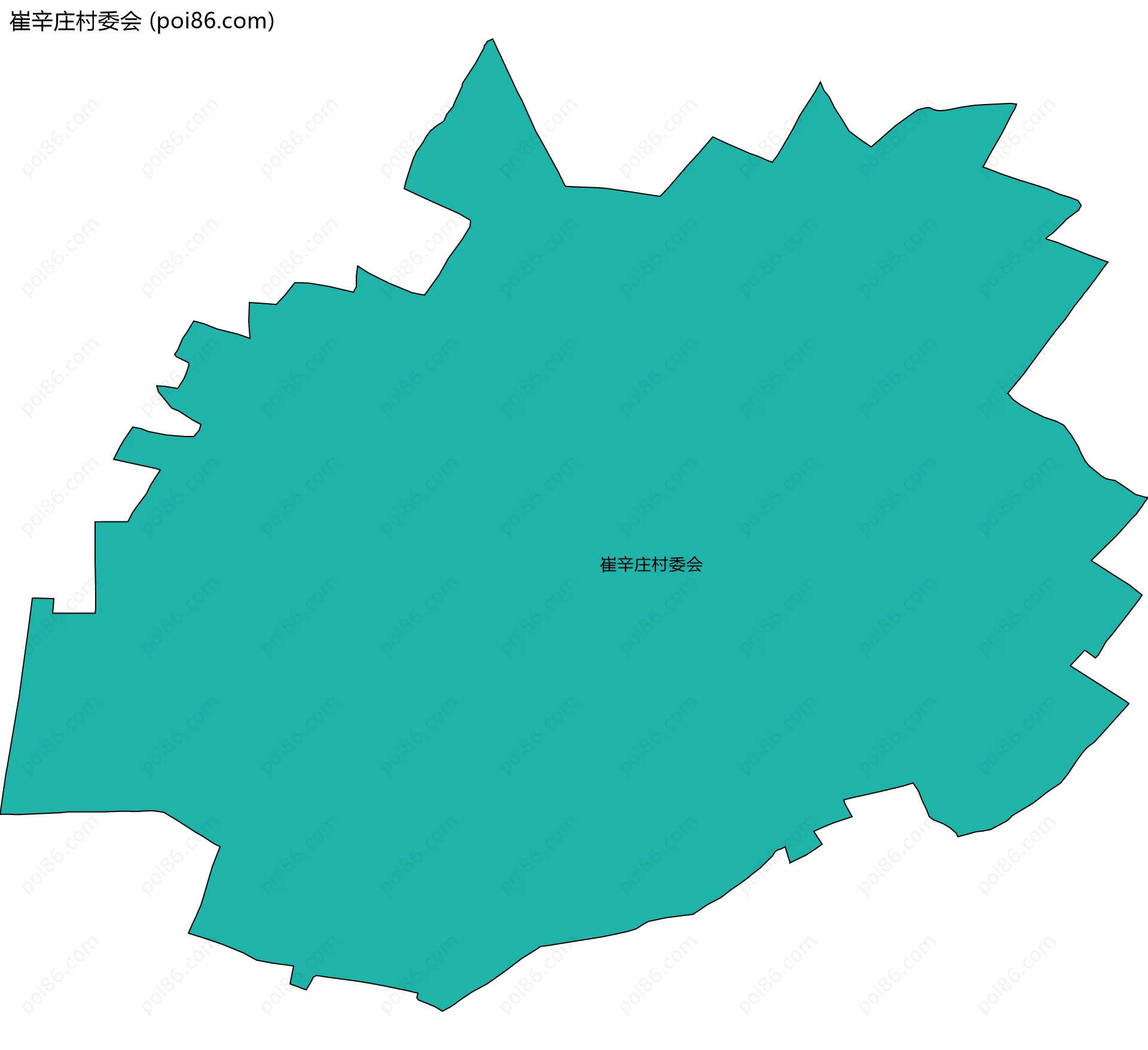 崔辛庄村委会边界地图