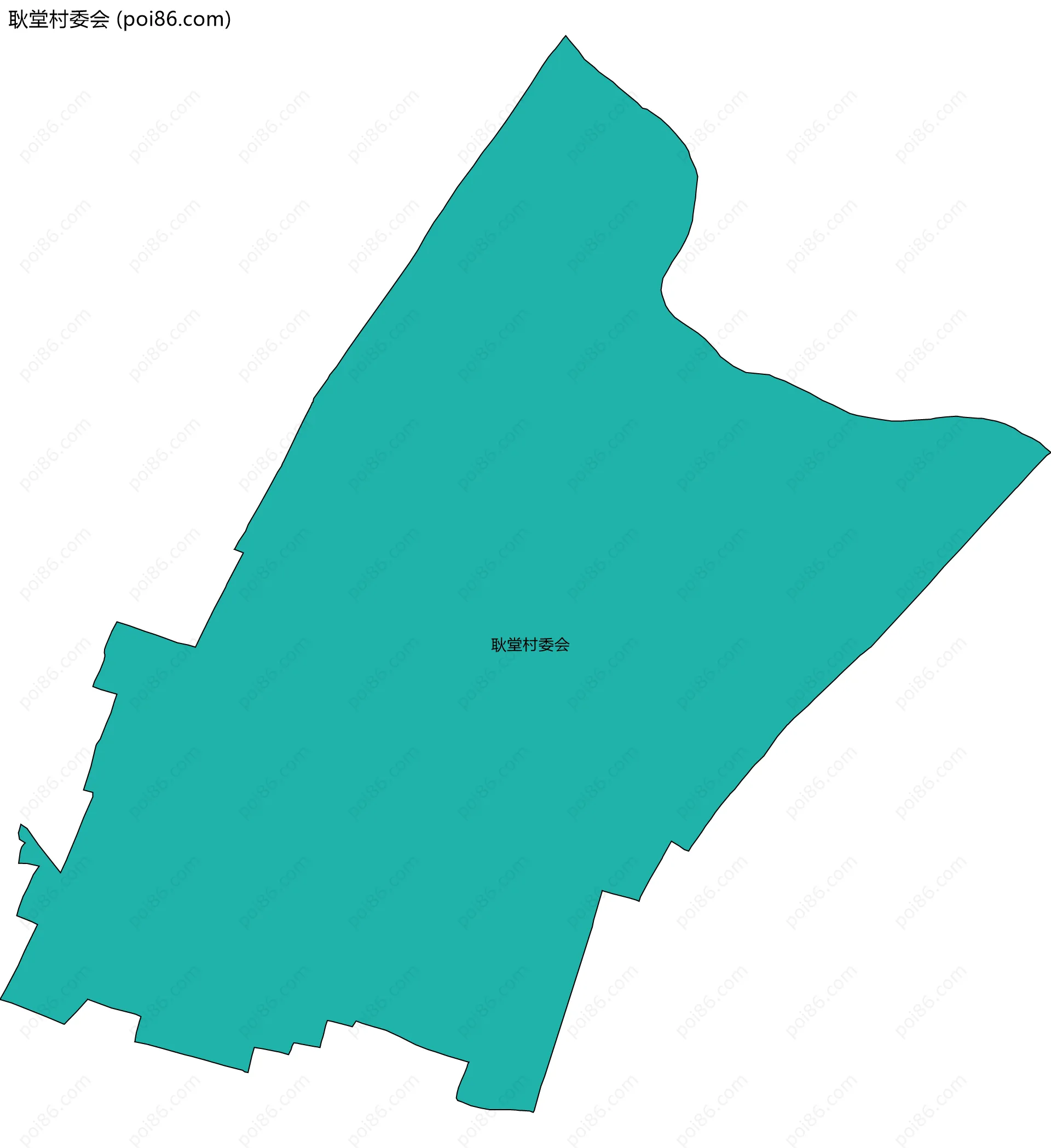 耿堂村委会边界地图