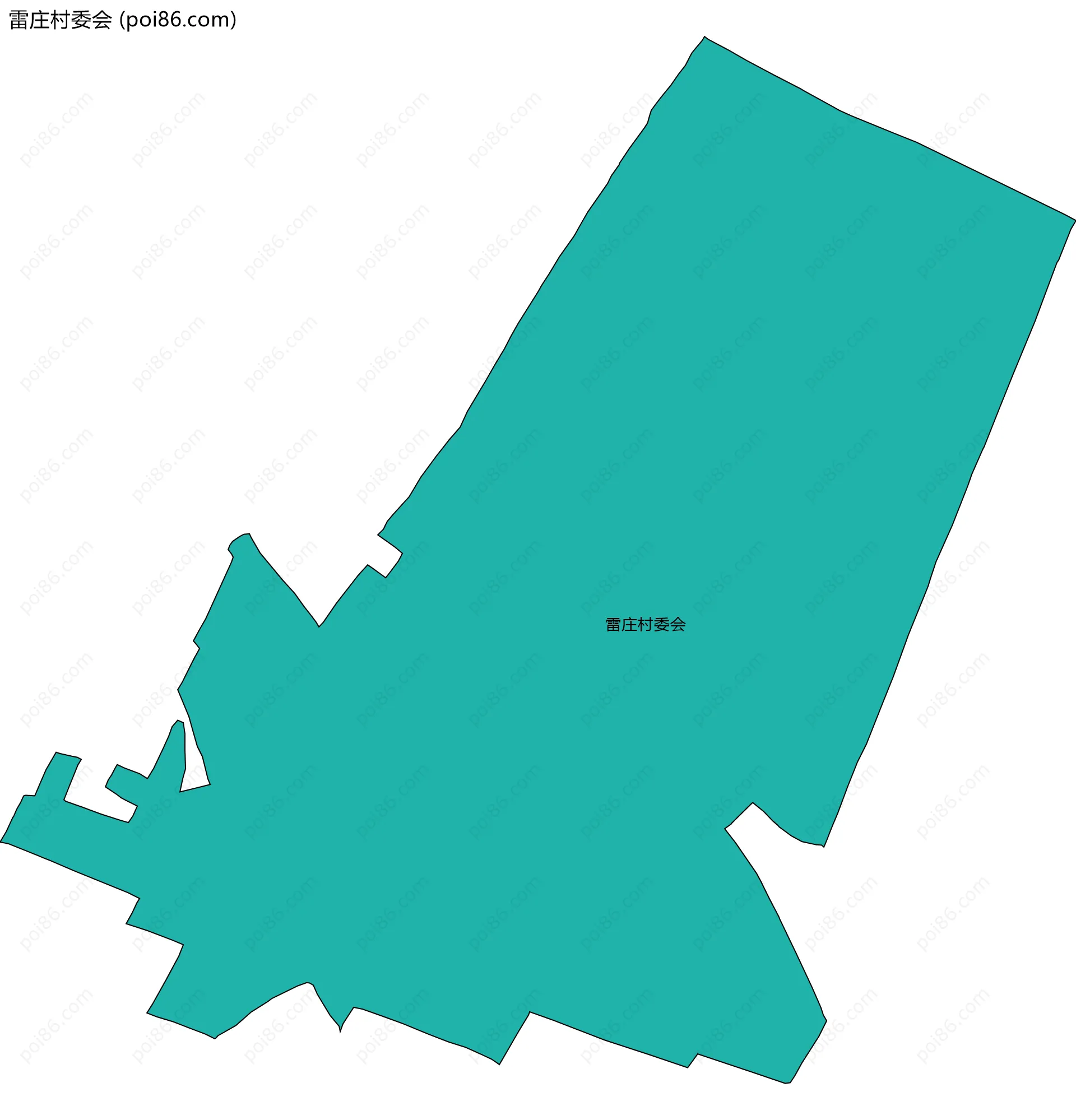 雷庄村委会边界地图