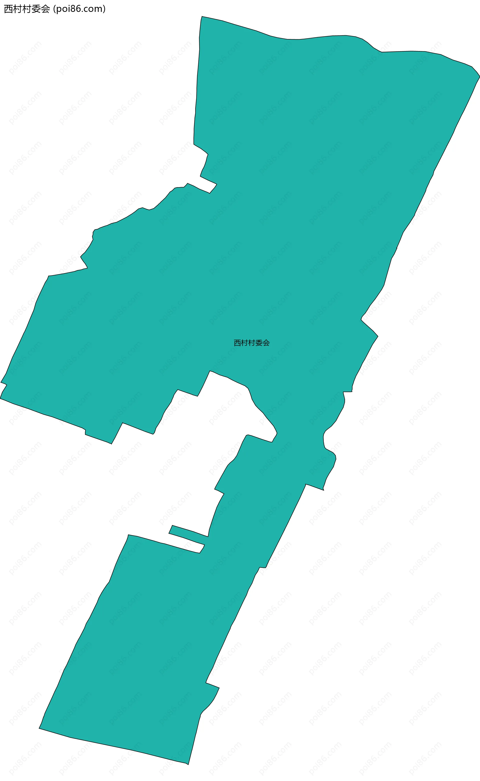 西村村委会边界地图