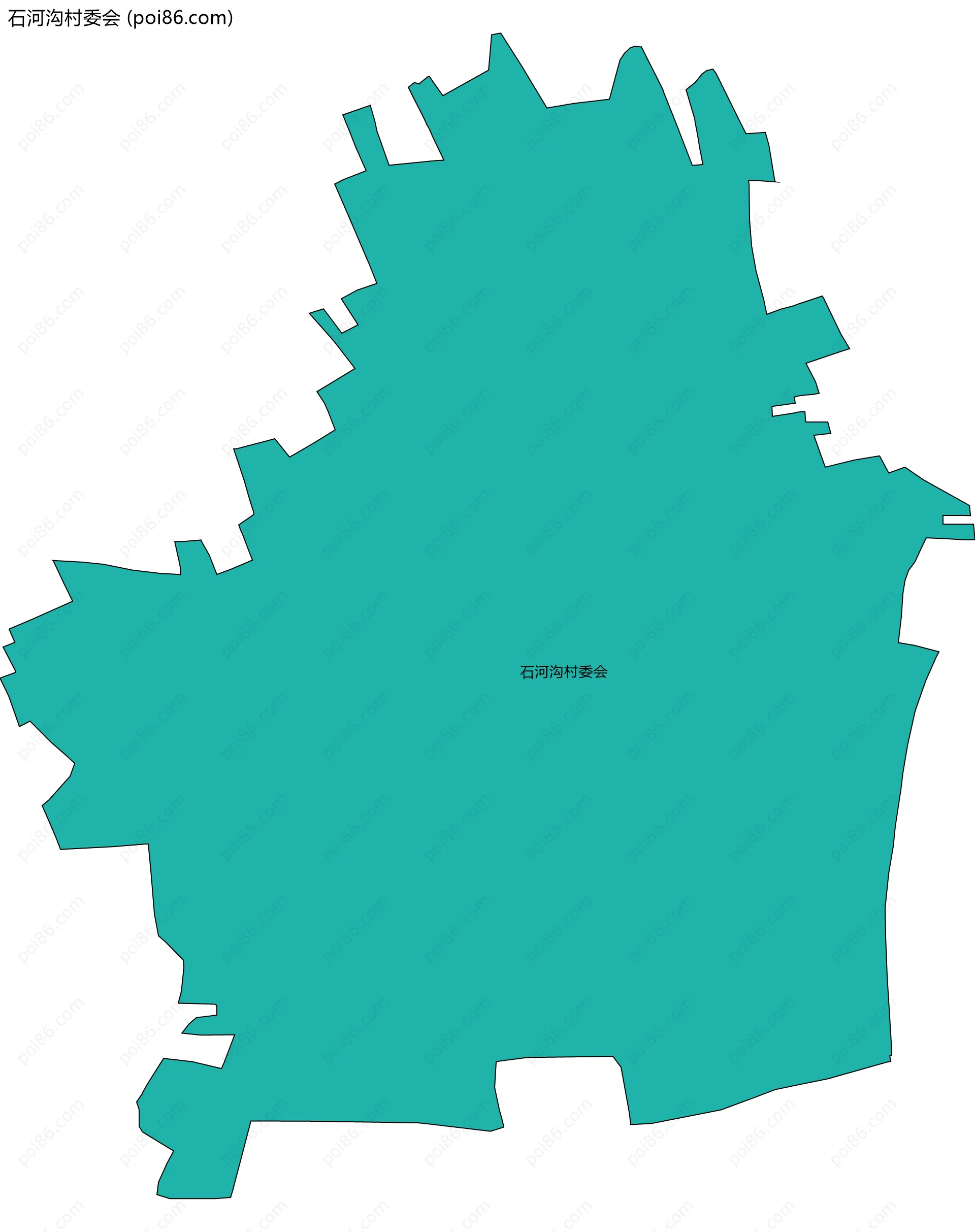 石河沟村委会边界地图