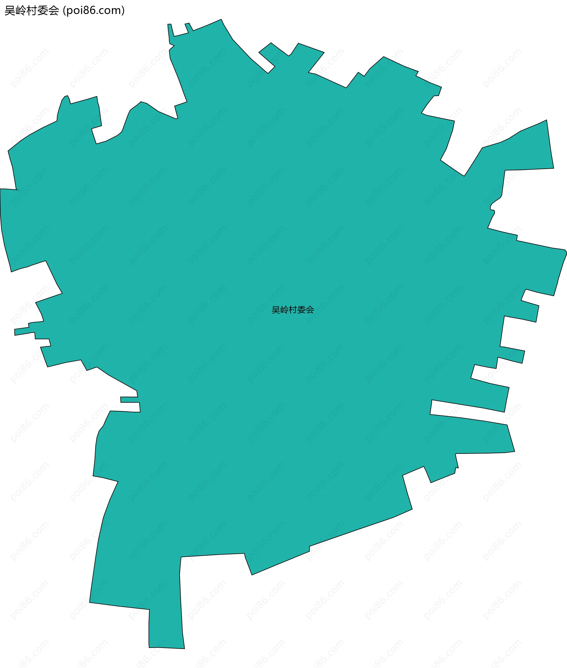 吴岭村委会边界地图